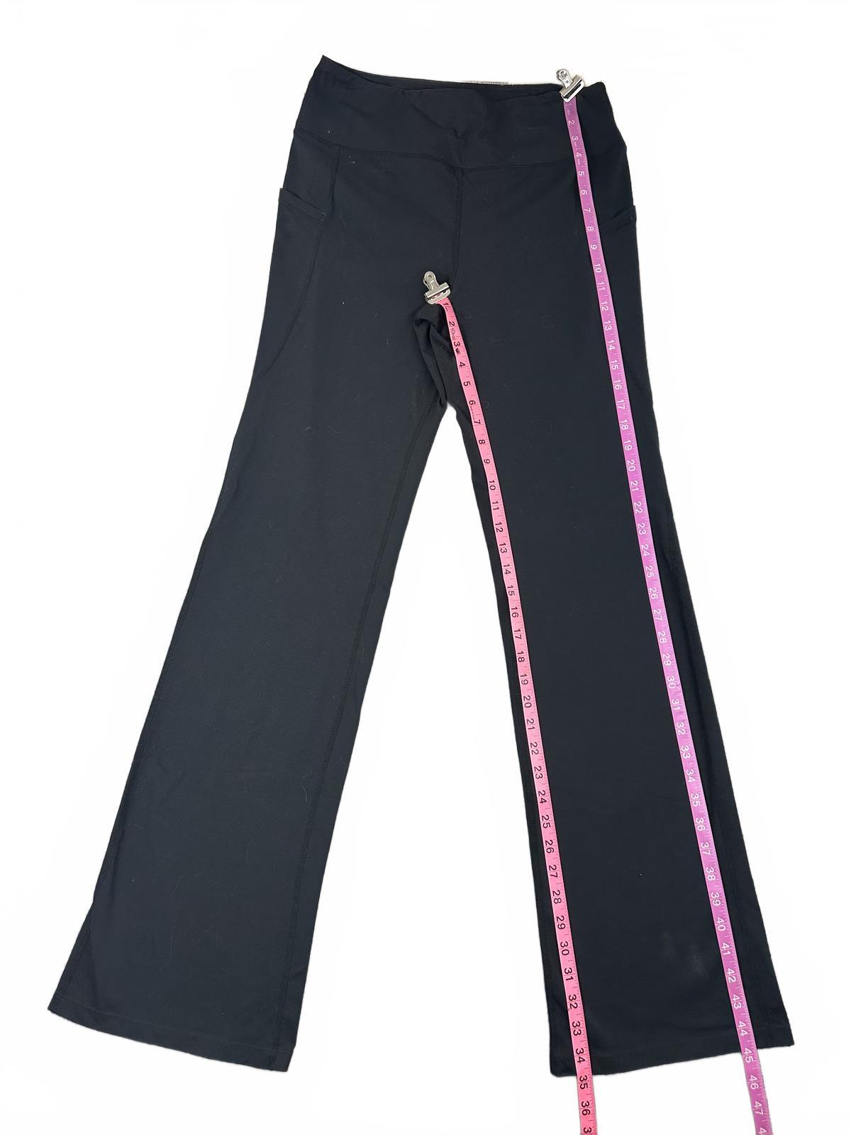 Black Flared Leggings High Waist Athleisure Workout Active