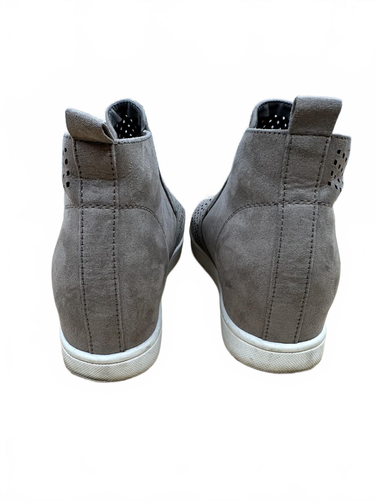 Art Class Taupe Perforated Wedge Sneakers