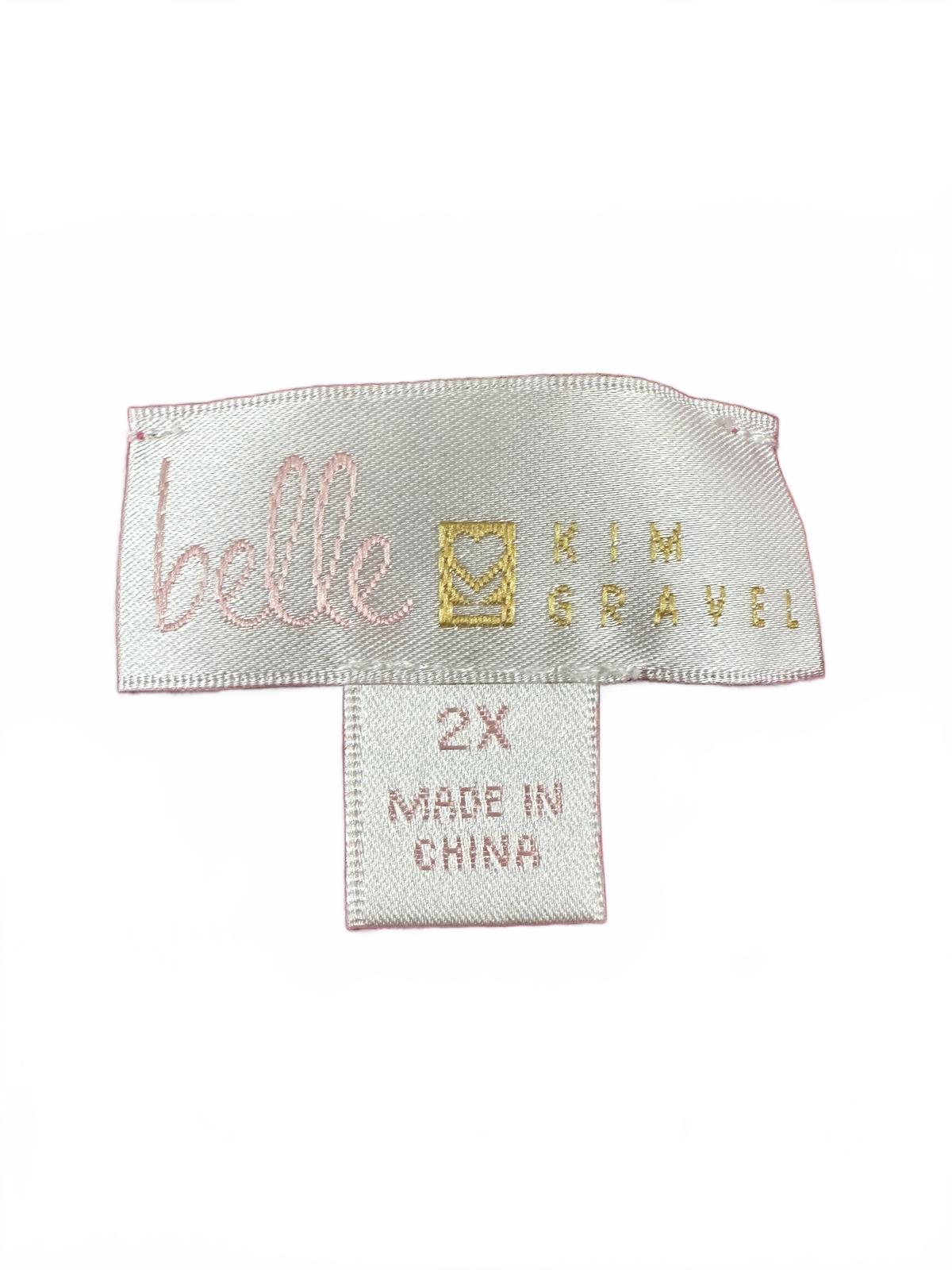 Belle Kim Gravel Pink and White Checkered Oversized Sweater Casual Knit