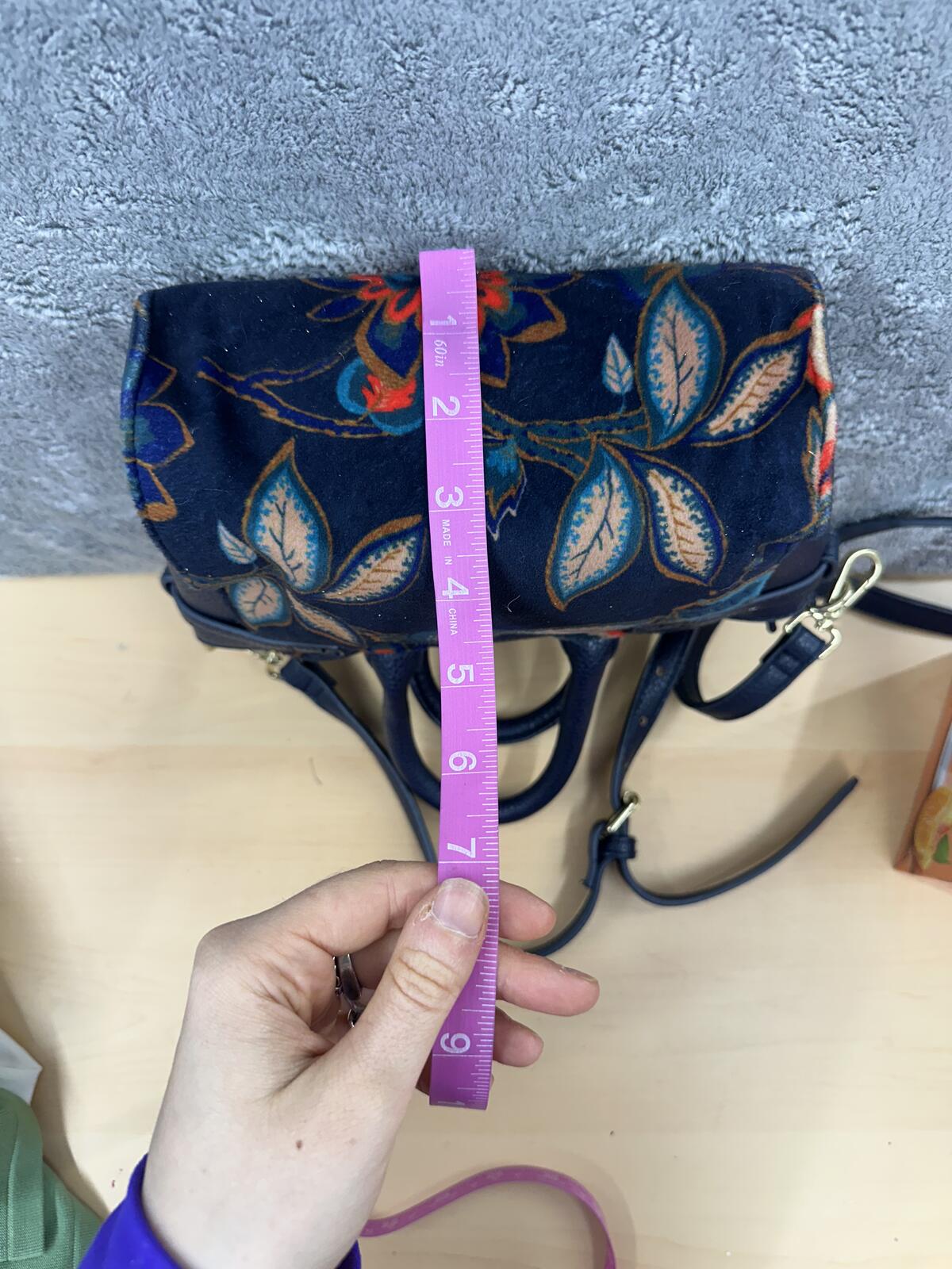 Floral Embroidered Mini Crossbody Bag