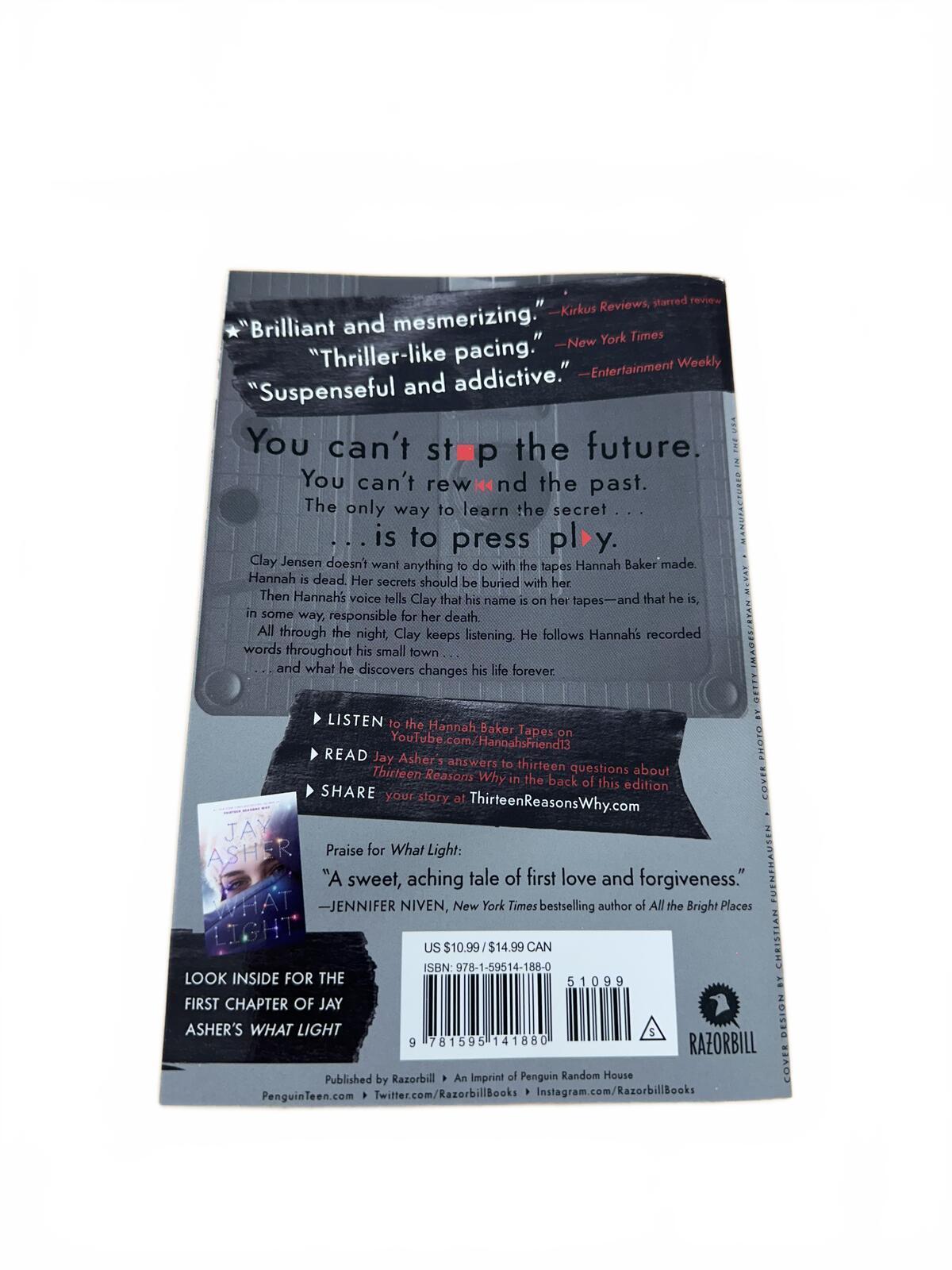 Jay Asher Thirteen Reasons Why Paperback Book