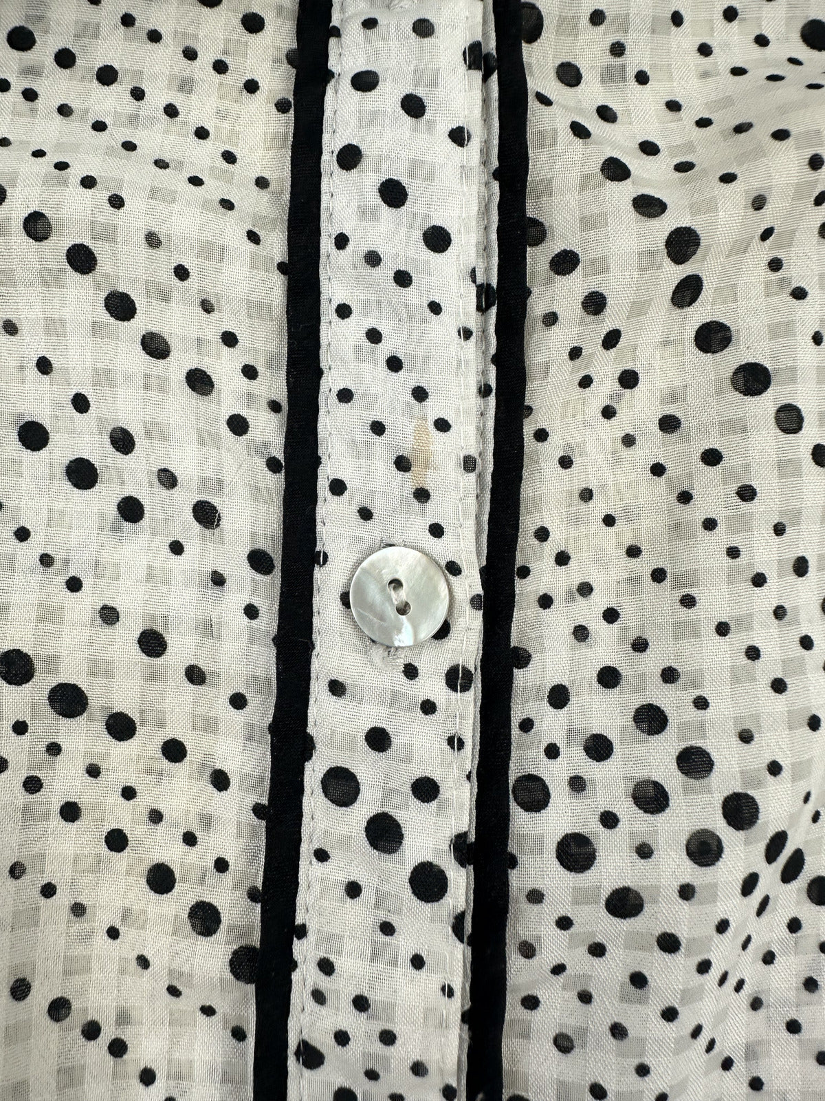 Elementz Sleeveless Polka Dot Button Up Blouse