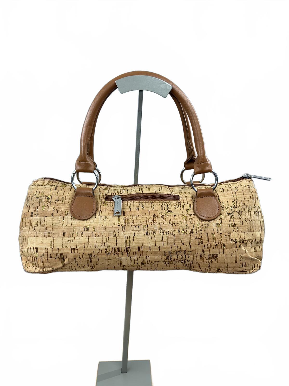 Amazon Natural Cork and Brown Handle Cooler Shoulder Bag