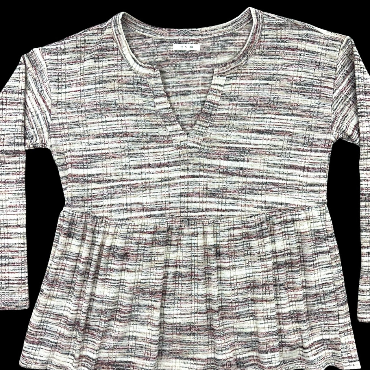 Maurices Spacedye Babydoll Long Sleeve Tee