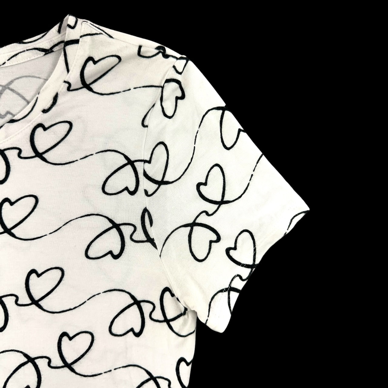 Apt. 9 Short Sleeve Heart Doodle Tee