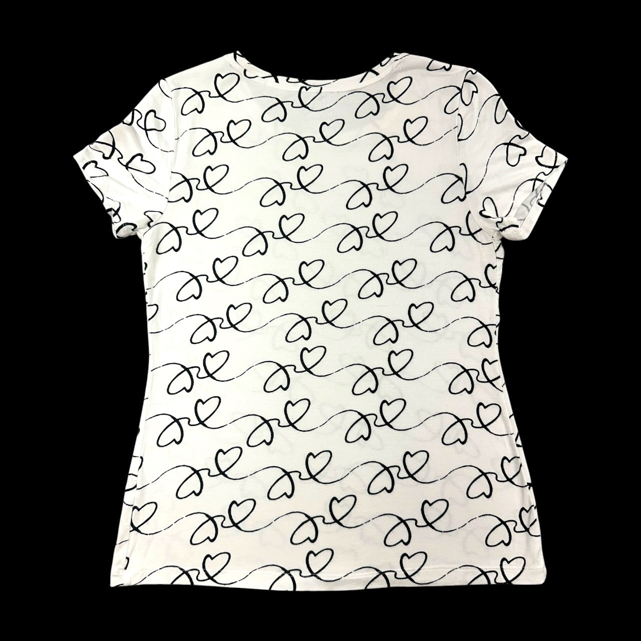 Apt. 9 Short Sleeve Heart Doodle Tee