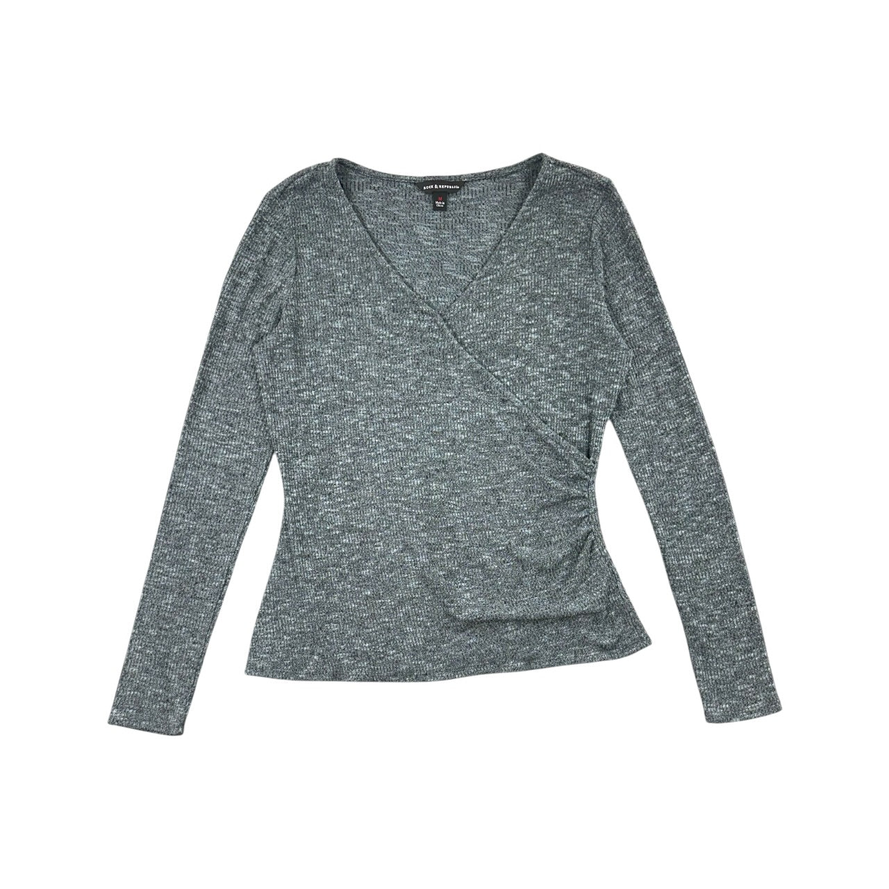 Rock & Republic Long Sleeve Wrap Top
