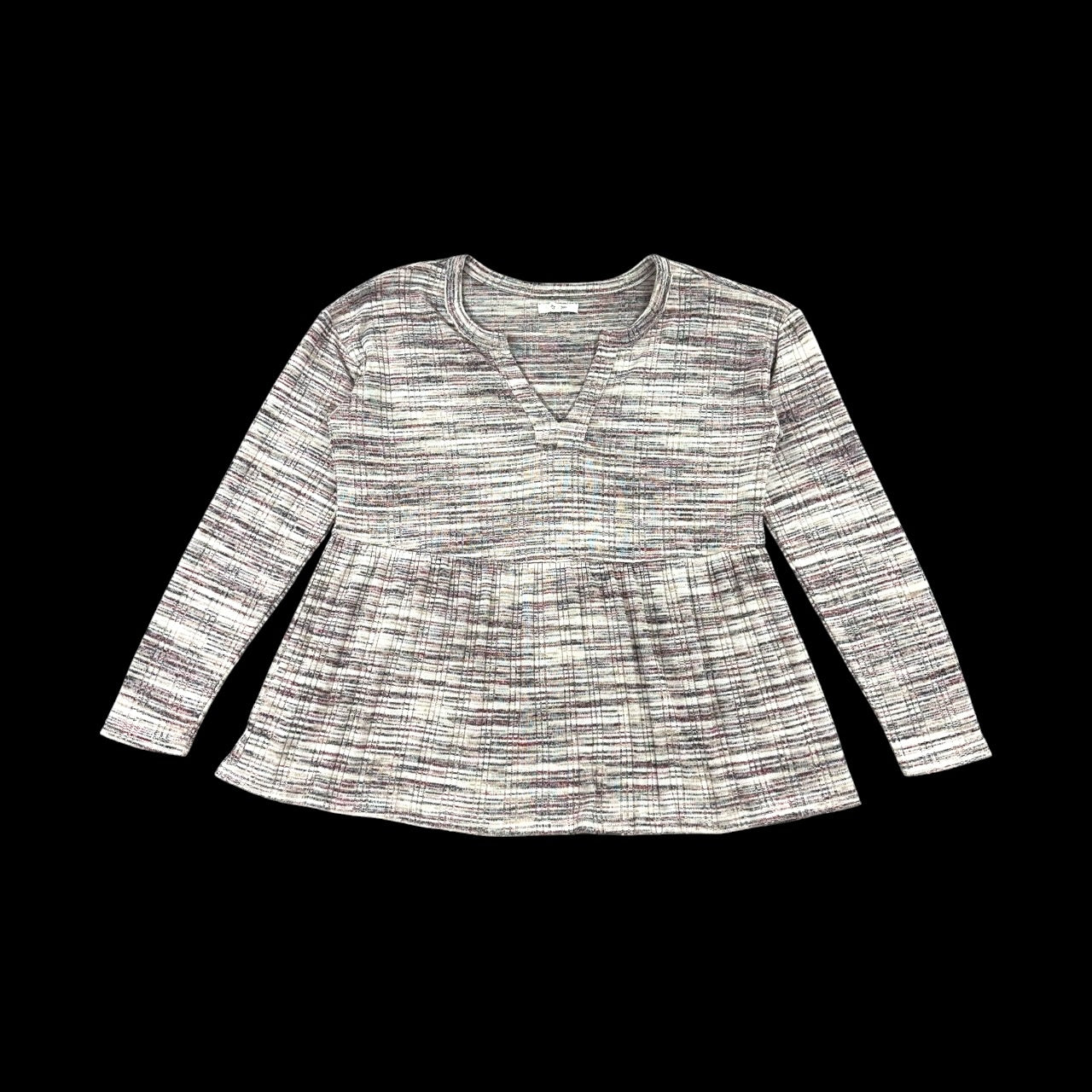 Maurices Spacedye Babydoll Long Sleeve Tee