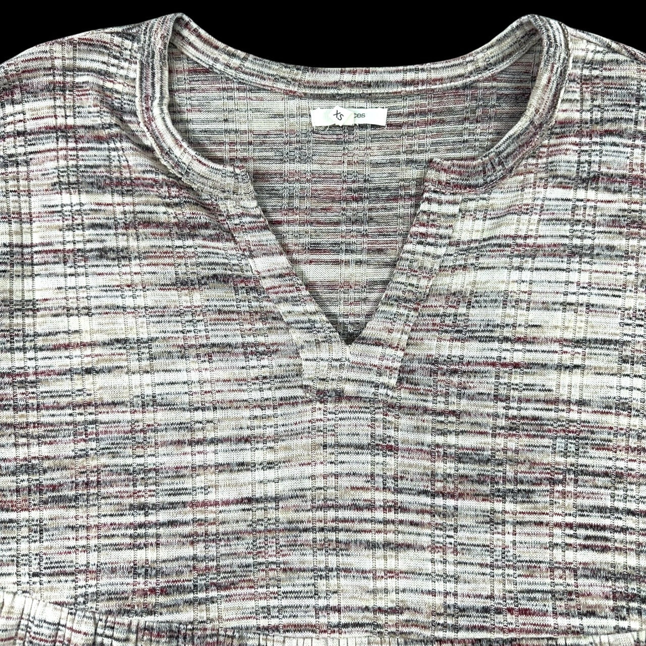 Maurices Spacedye Babydoll Long Sleeve Tee