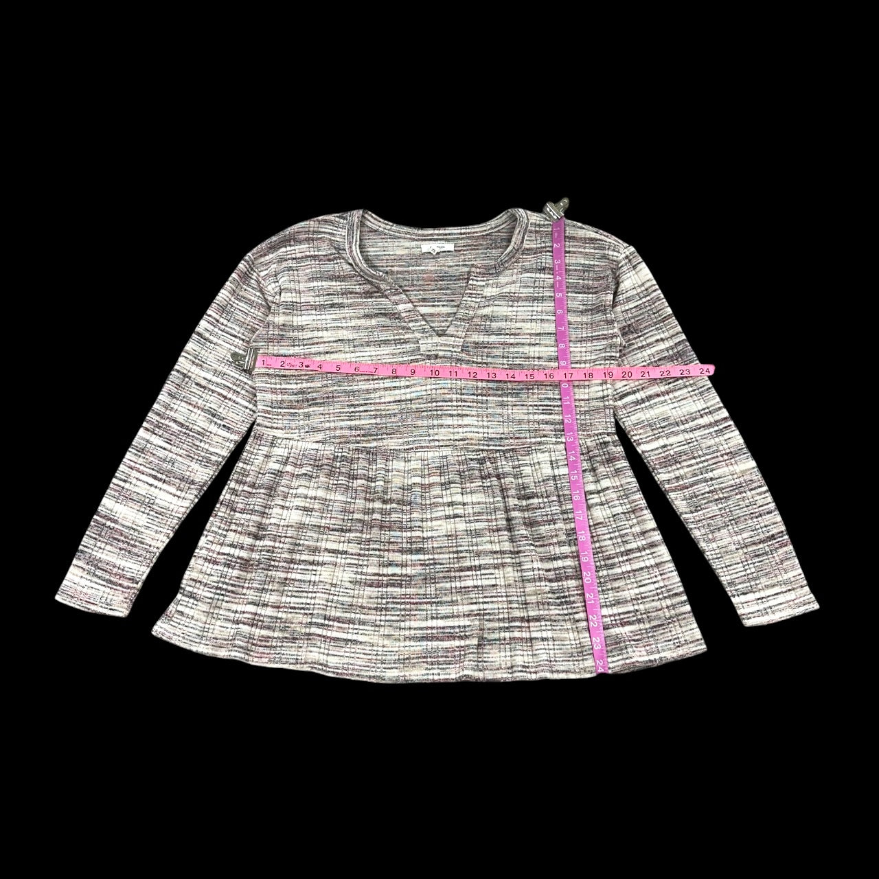 Maurices Spacedye Babydoll Long Sleeve Tee