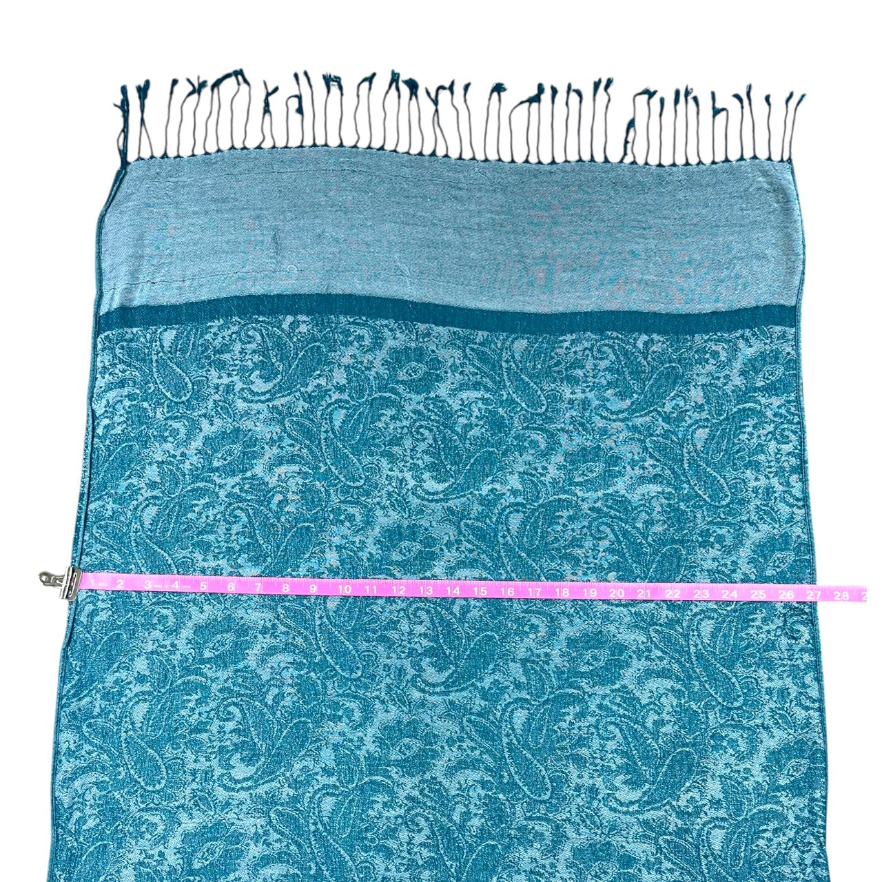 Blue Paisley Patterned Pashmina Scarf