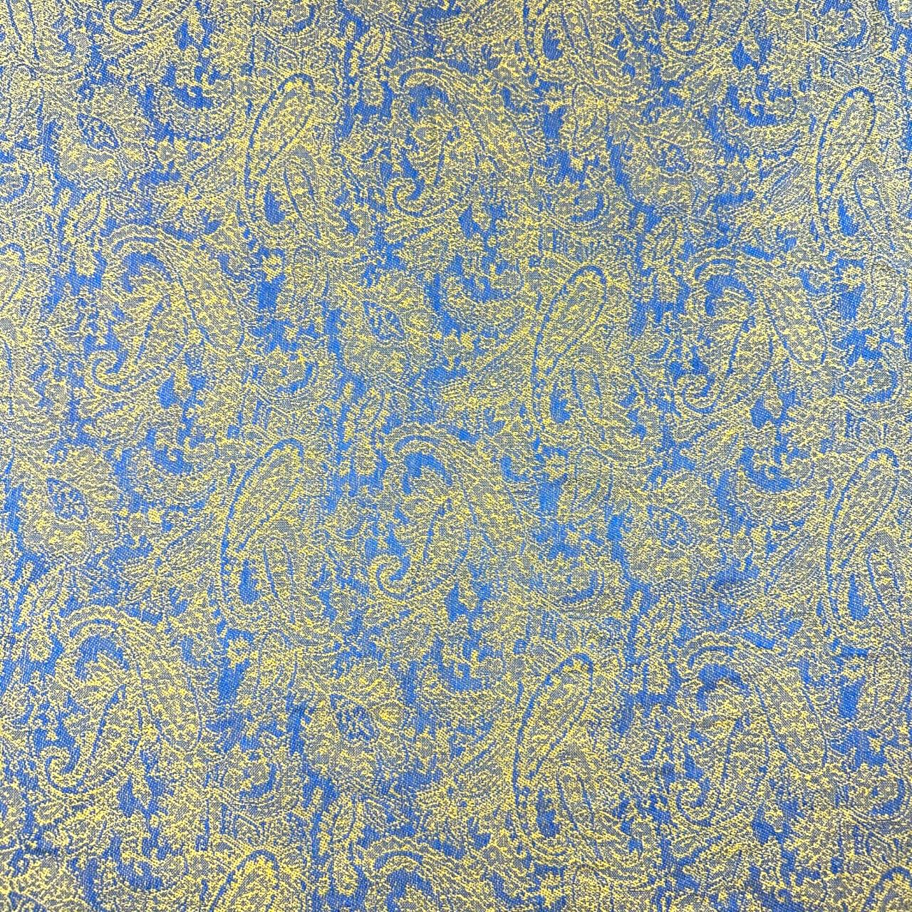 Purple & Gold Paisley Patterned Pashmina Scarf