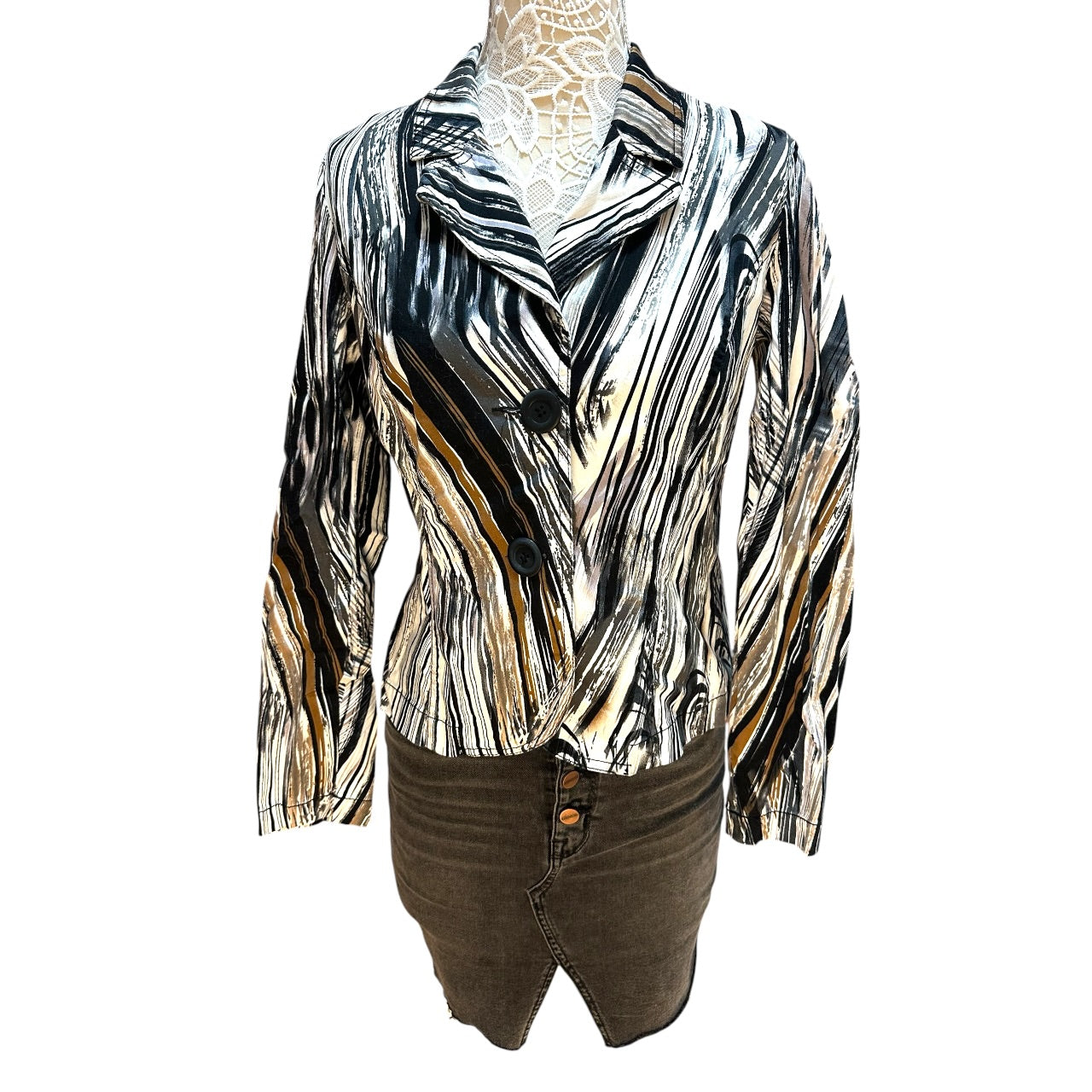 Tribal Stretch Extensible Abstract Blazer