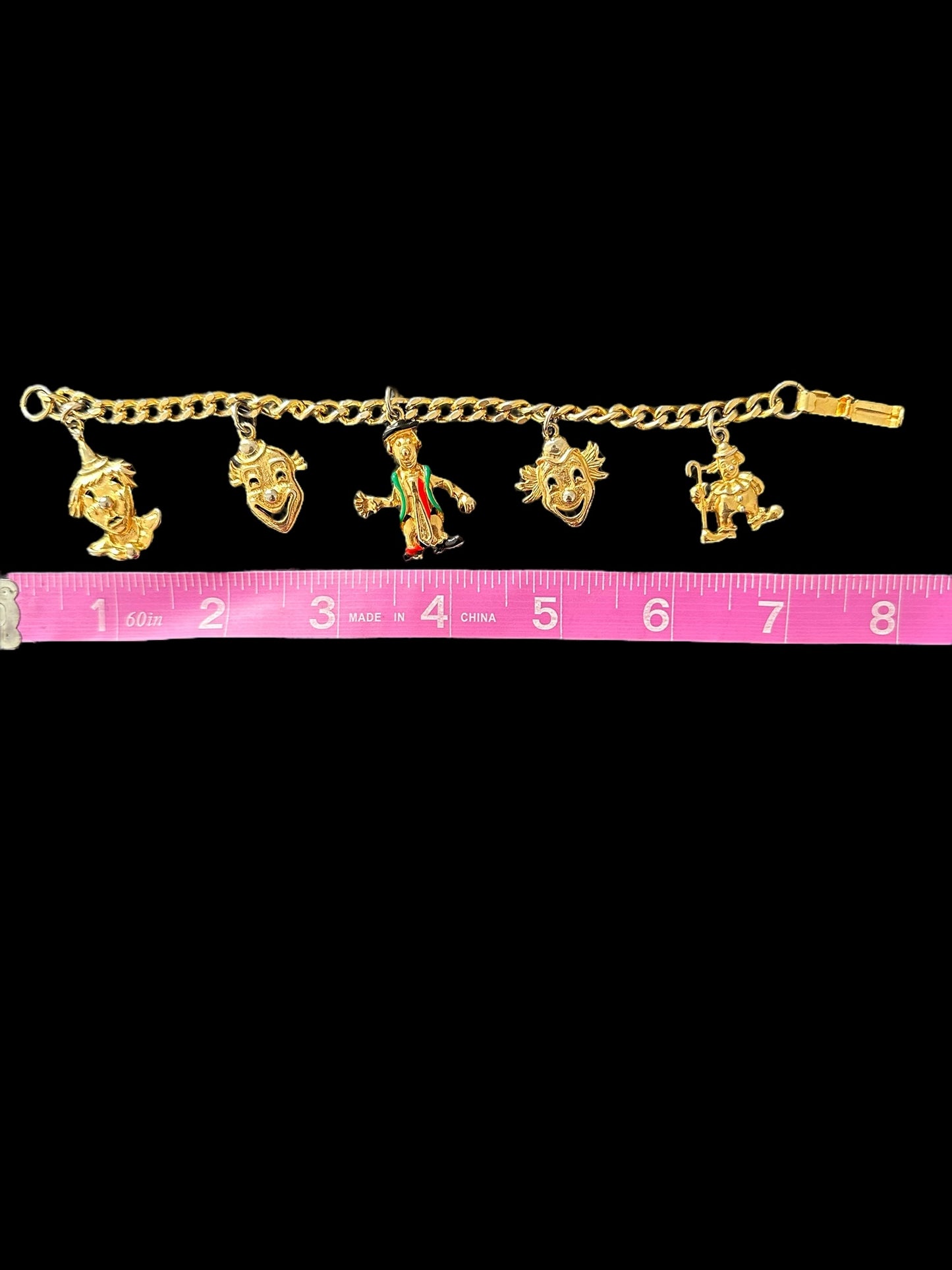 Vintage Clown Charm Bracelet