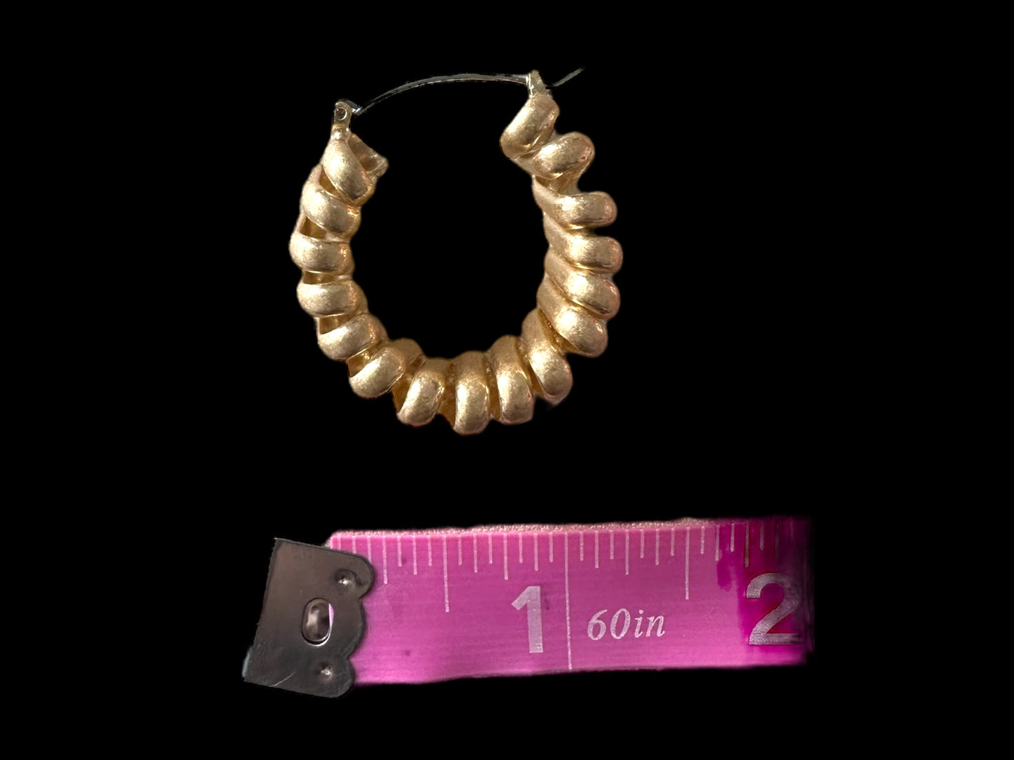 Gold Thick Spiral Hoop Earrings