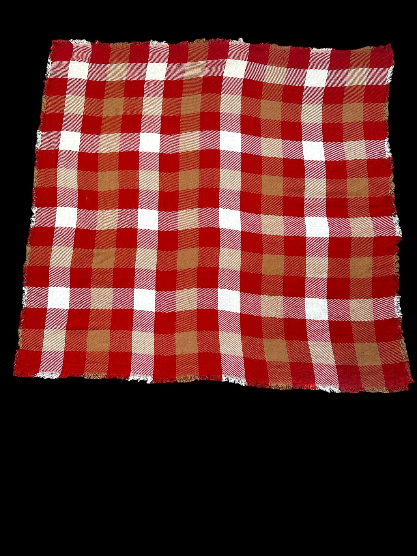 Red Plaid Checkered Scarf