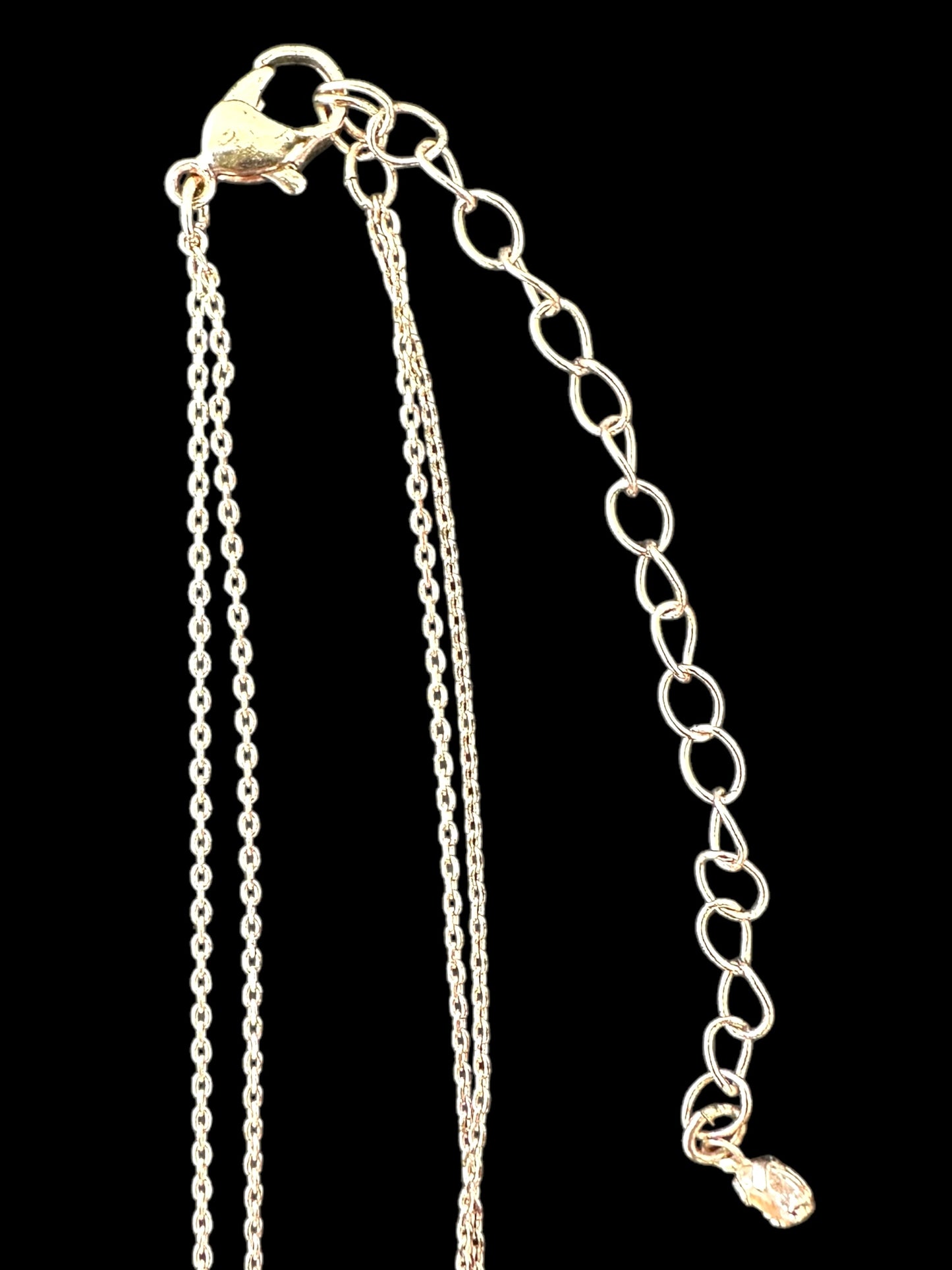 Dainty Singular Rhinestone and Tear Drop Necklace