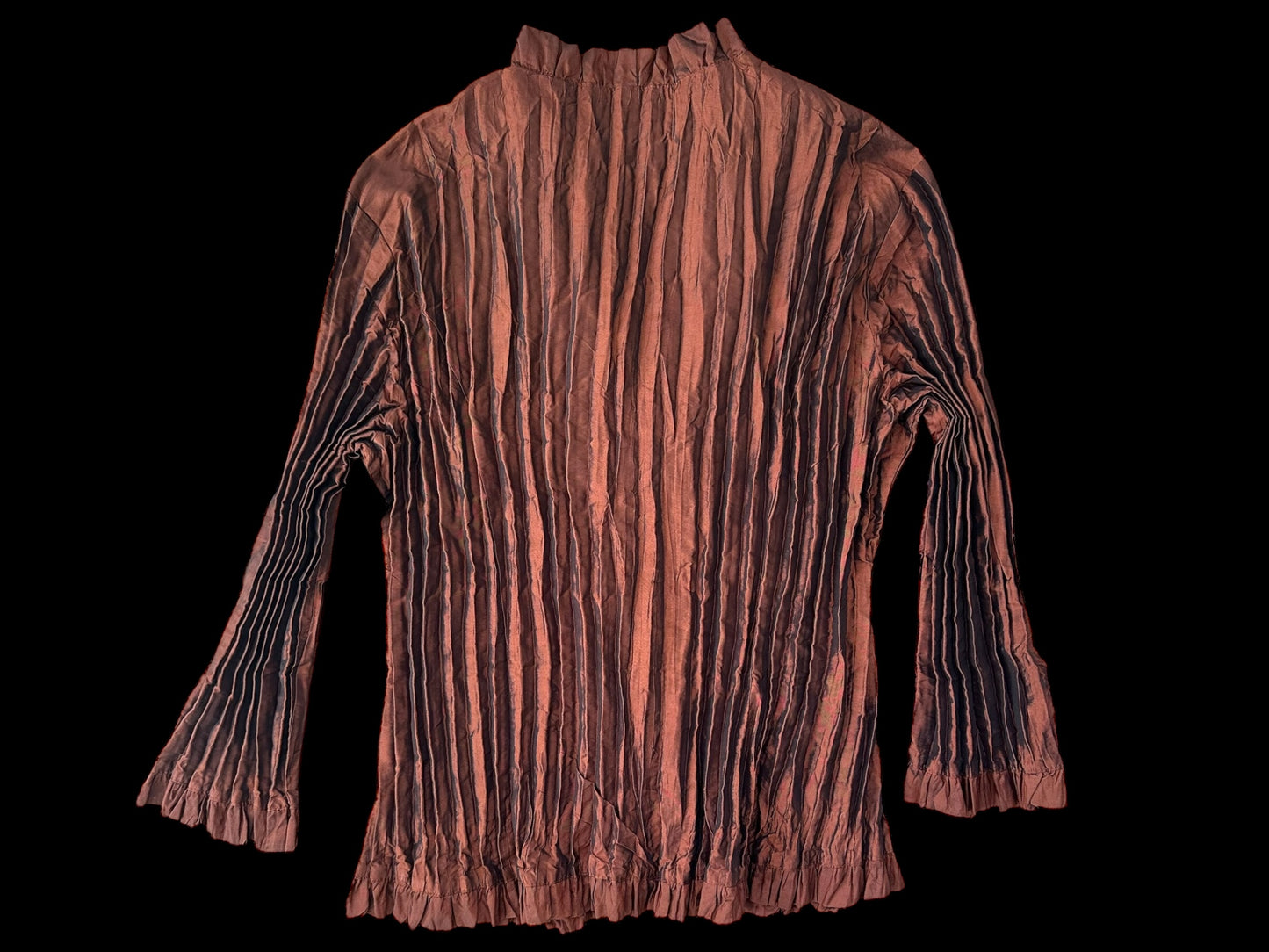 Burgundy Pleated Blouse