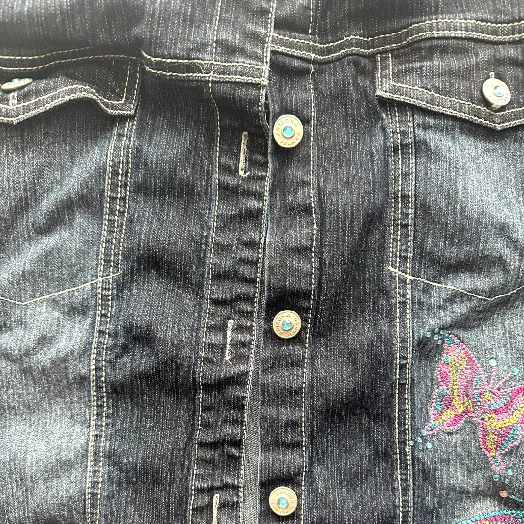 Y2K Arizona Jean Company Butterfly Denim Jacket