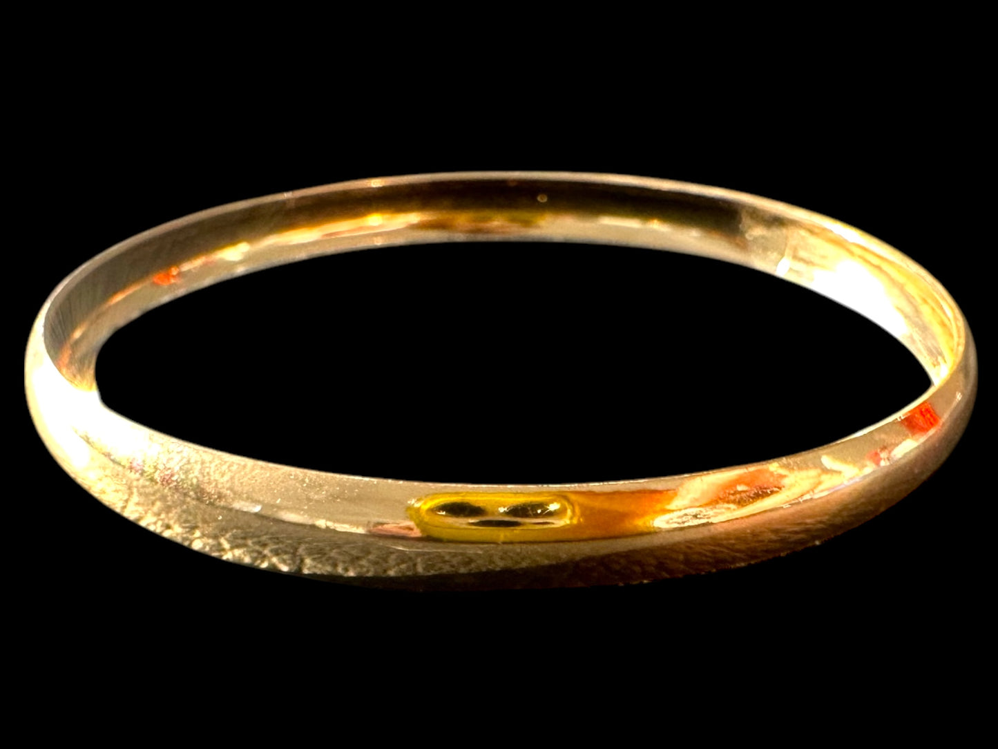 Gold Hallow Bangle Bracelet