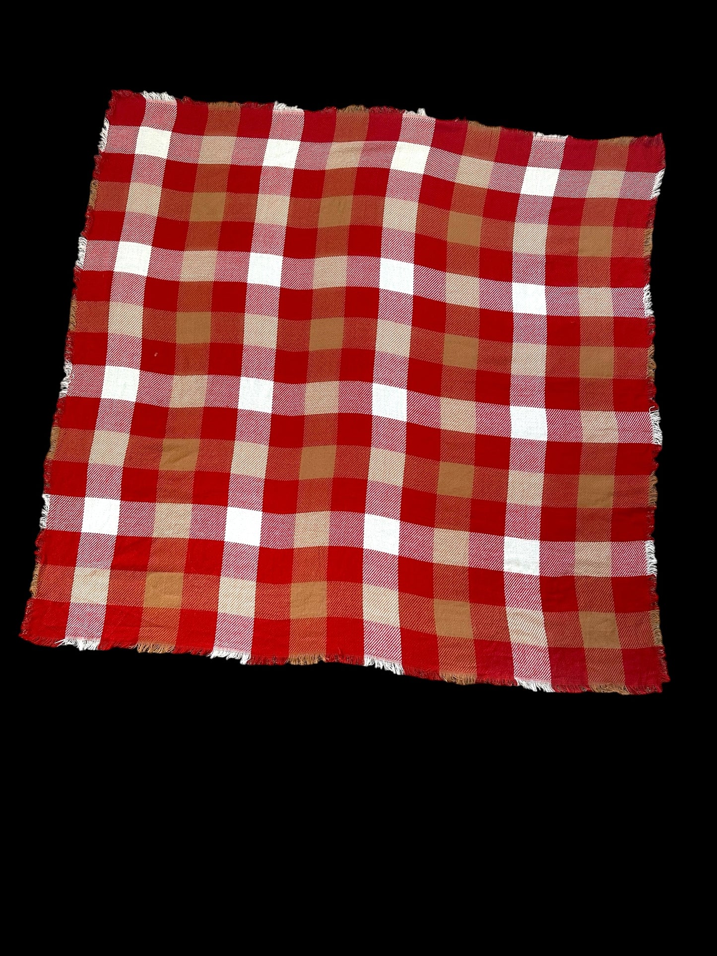 Red Plaid Checkered Scarf