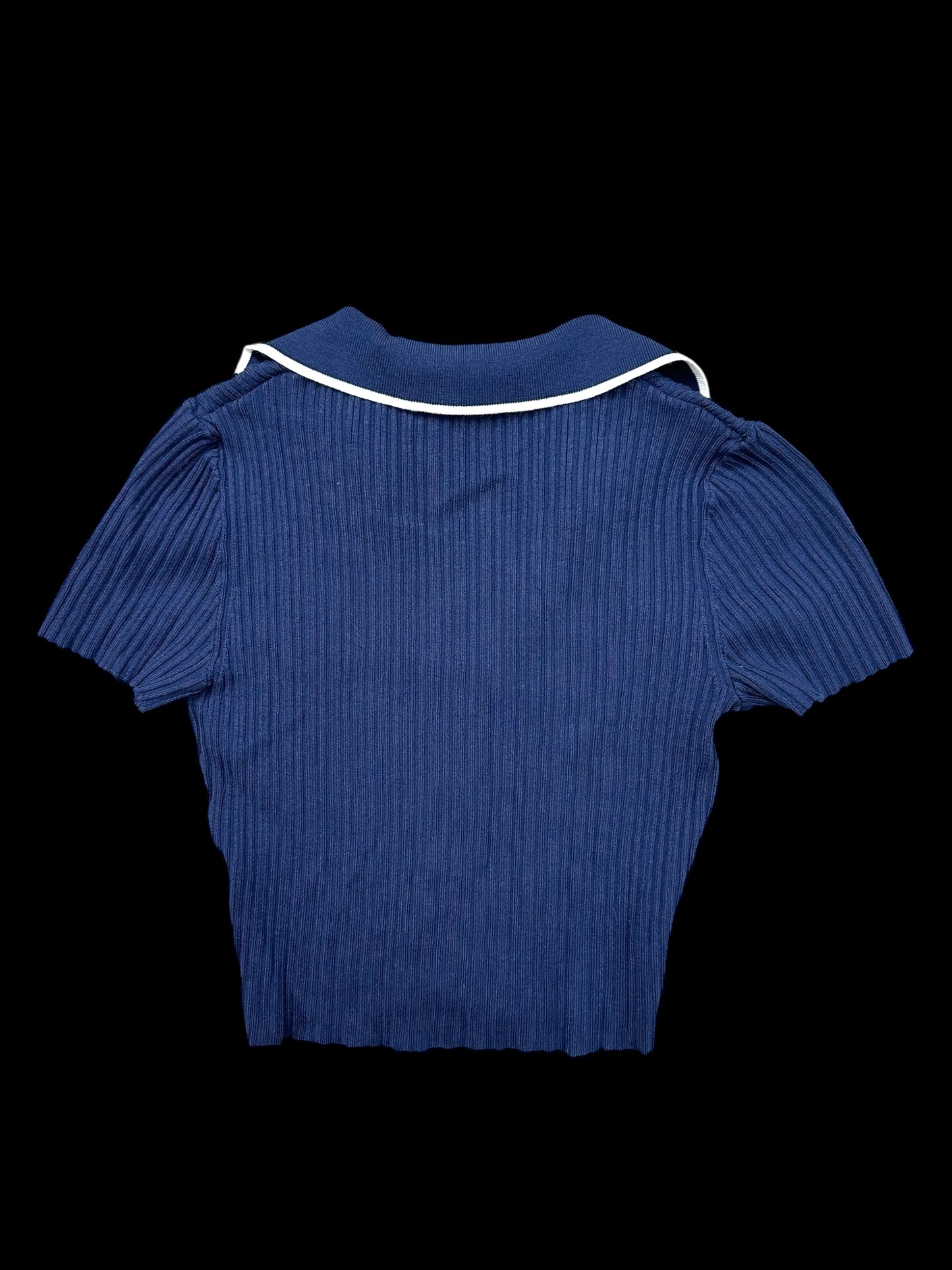 H&M Divided Navy Ribbed Crop Top