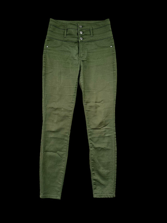 Refuge High Waisted Green Skinny Jean