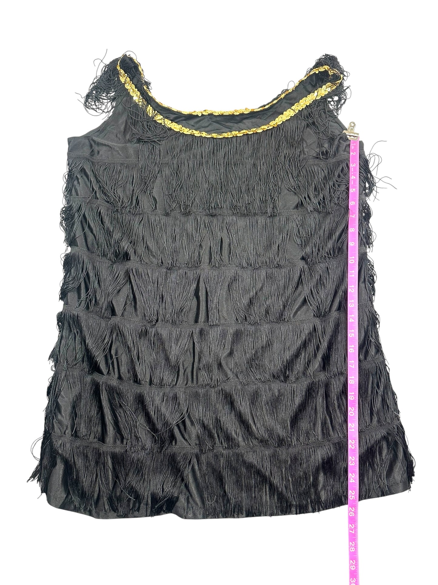 Black Fringe Flapper Dress