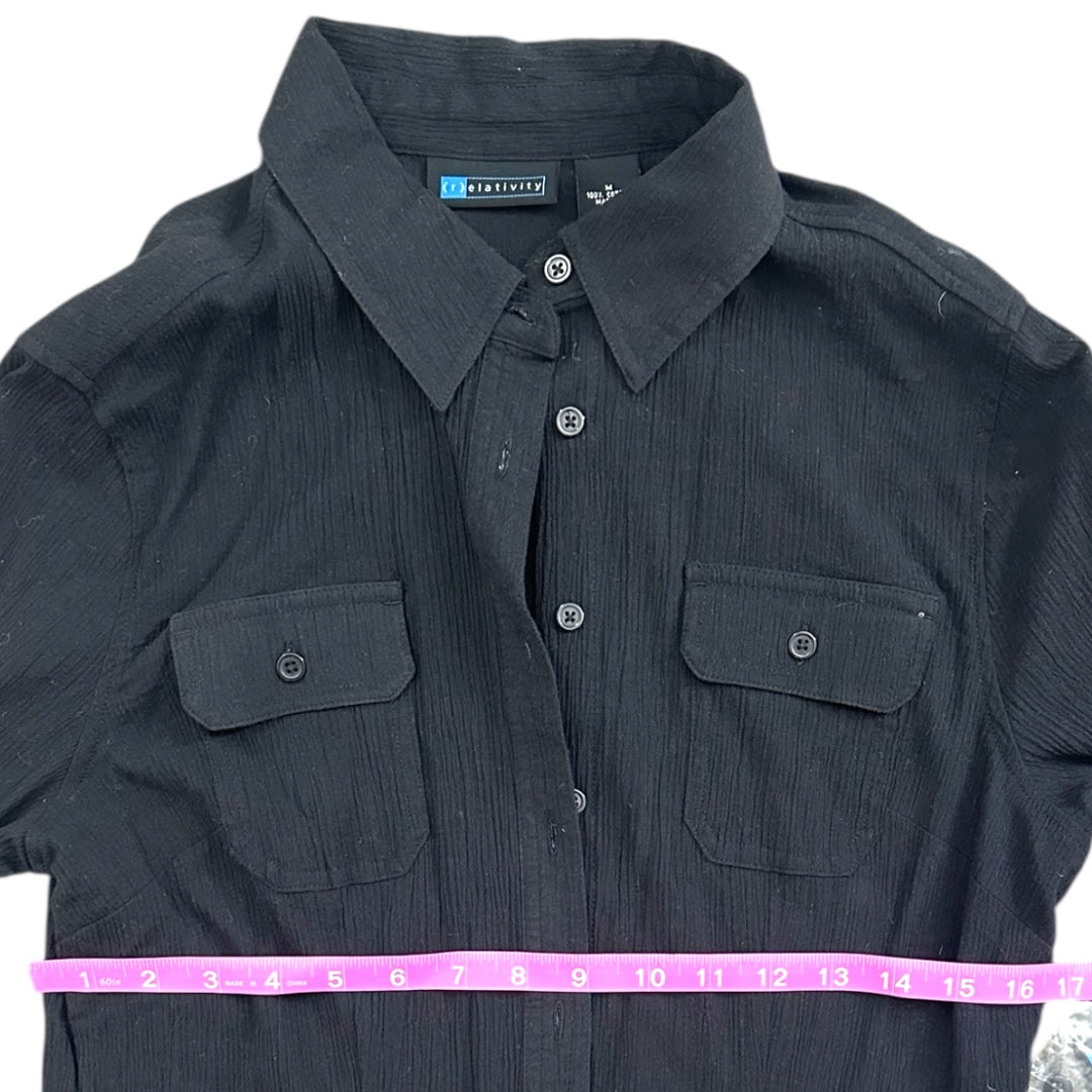 Relativity Utility Long Sleeve Button Down NWT