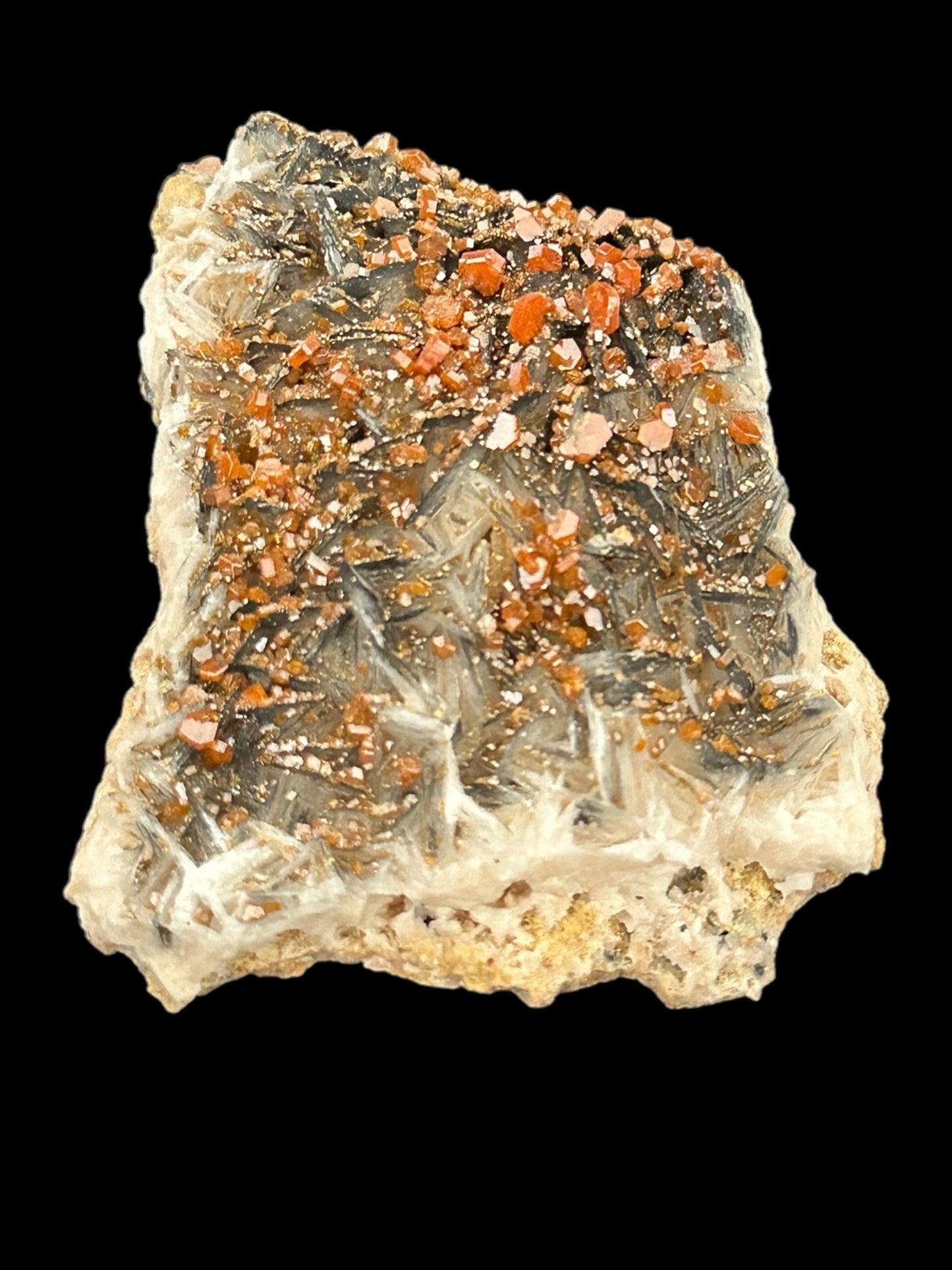 Vanadinite with Barite Blades