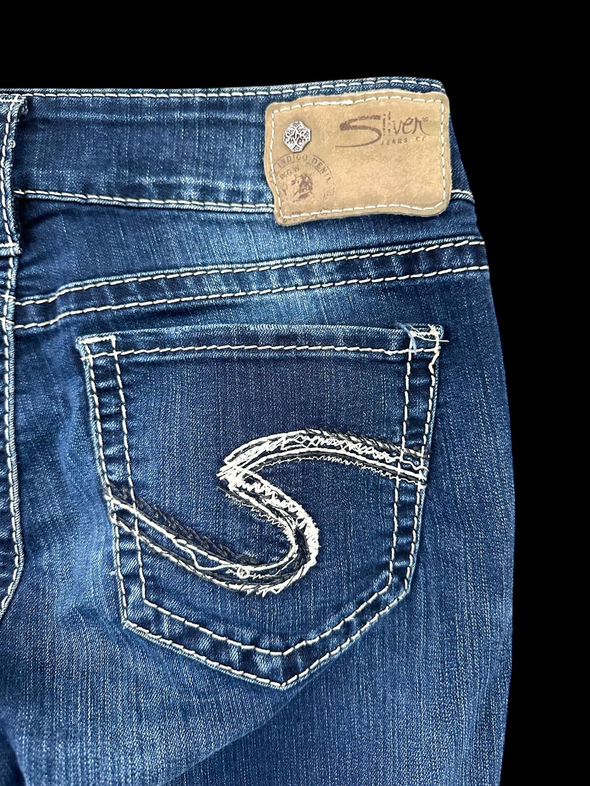 Silver Jeans Co. Suki Mid Skinny Jeans in Dark Wash Blue