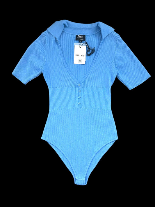 Revolve Bardot Ribbed Knit Collard Bodysuit