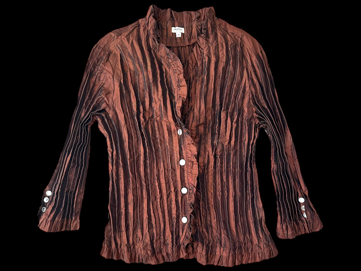 Burgundy Pleated Blouse