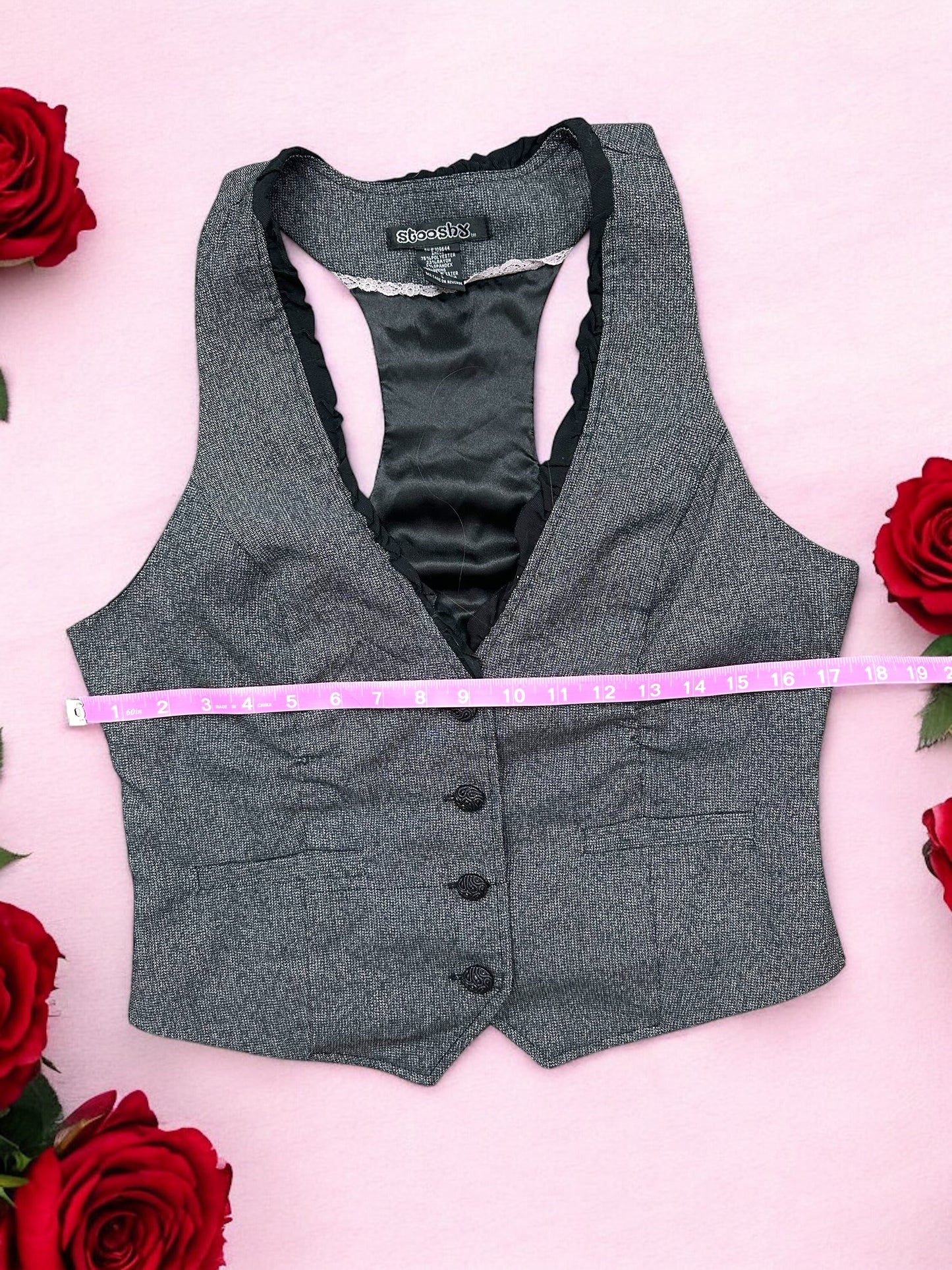 Stooshx Gray and Black Vest