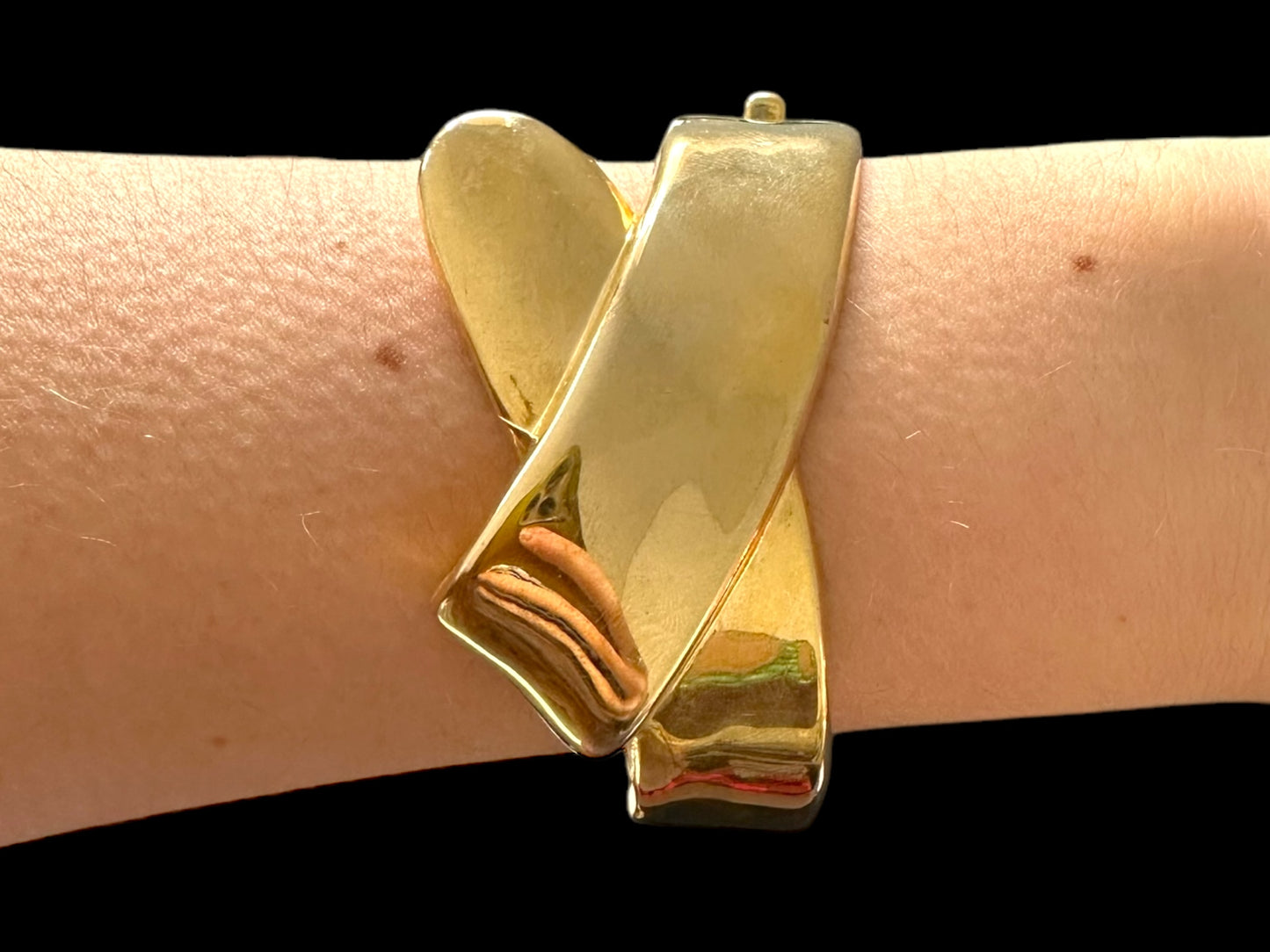 Vintage Gold Hinge Wrap Bracelet