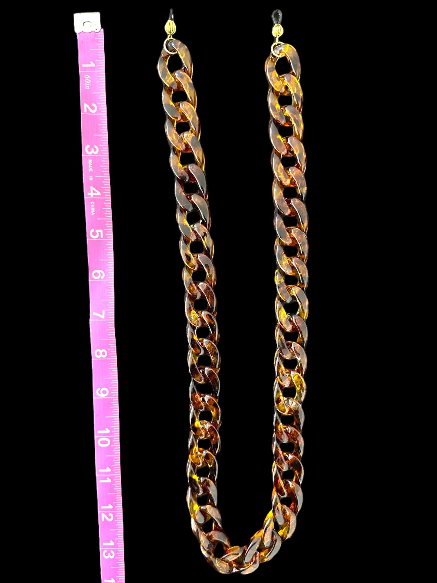 Leopard Print Acrylic Eyeglass Chain