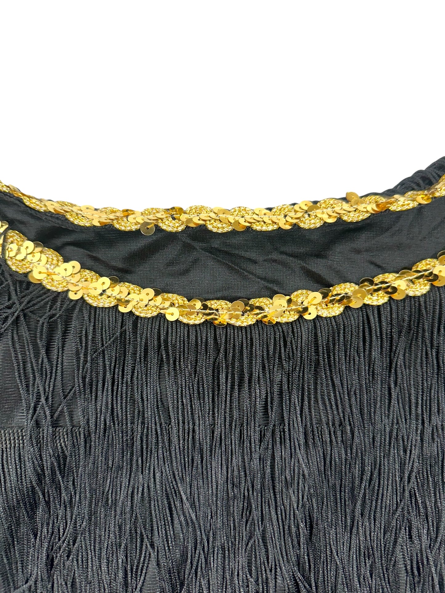 Black Fringe Flapper Dress