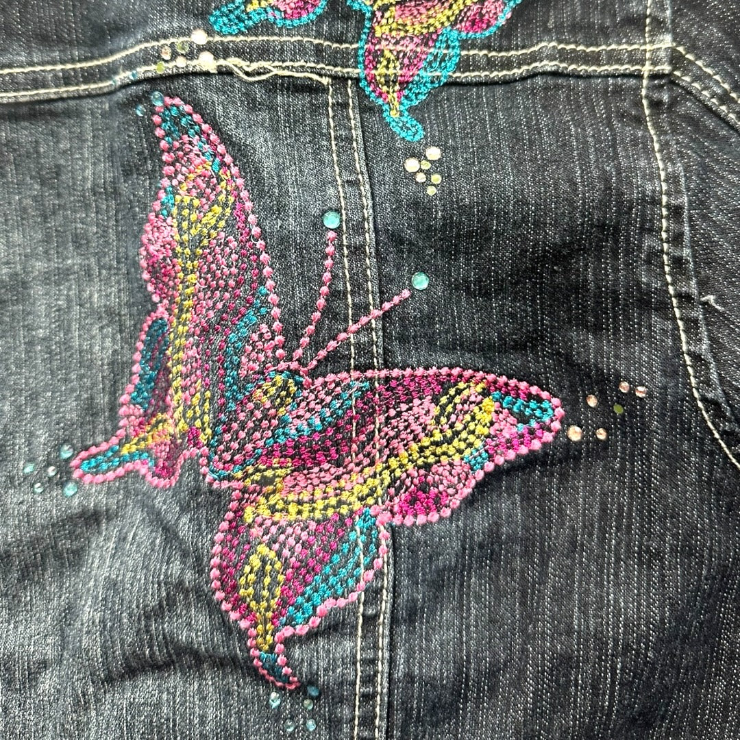 Y2K Arizona Jean Company Butterfly Denim Jacket