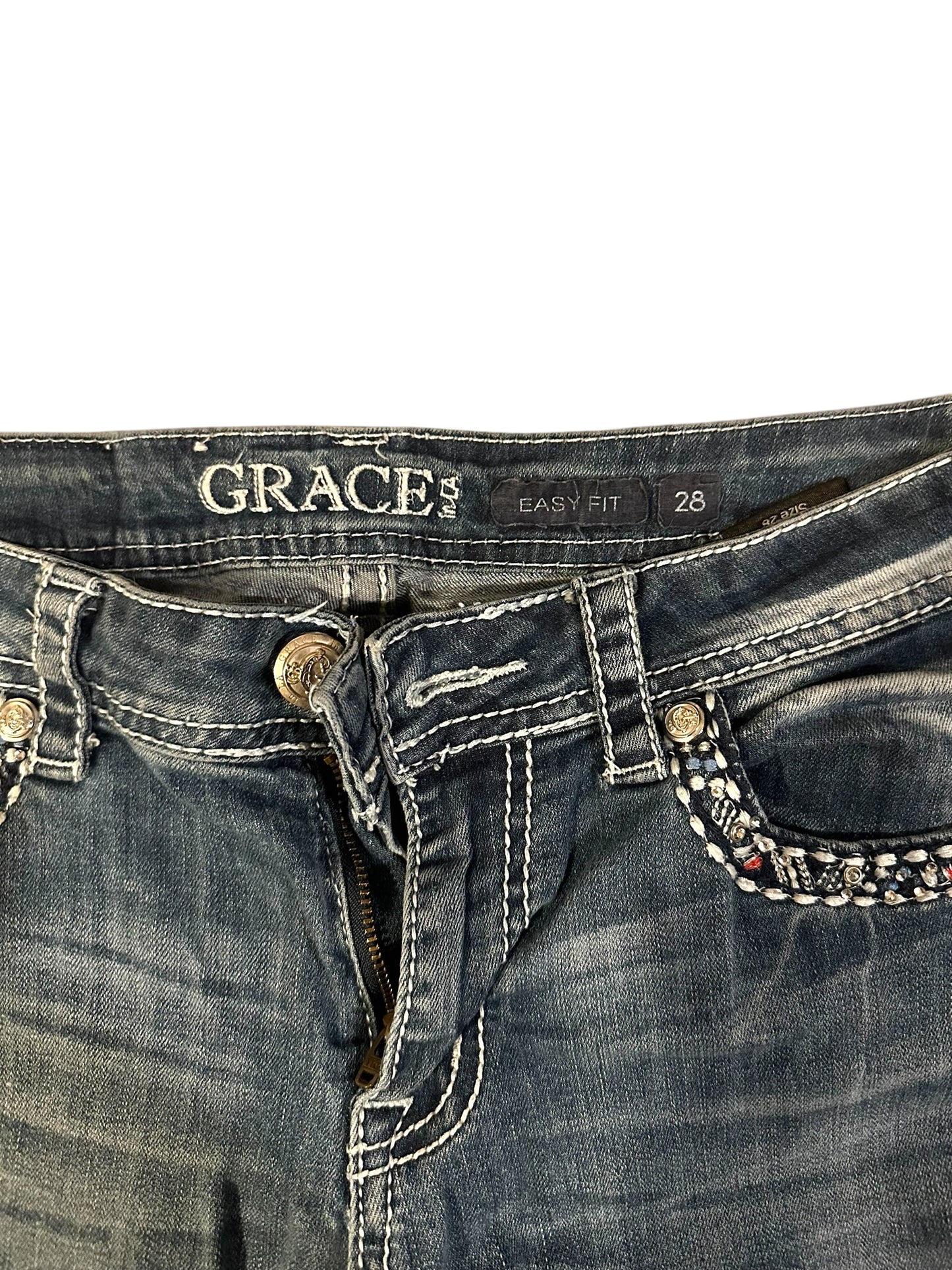 Grace in LA Low Rise Flare Jean