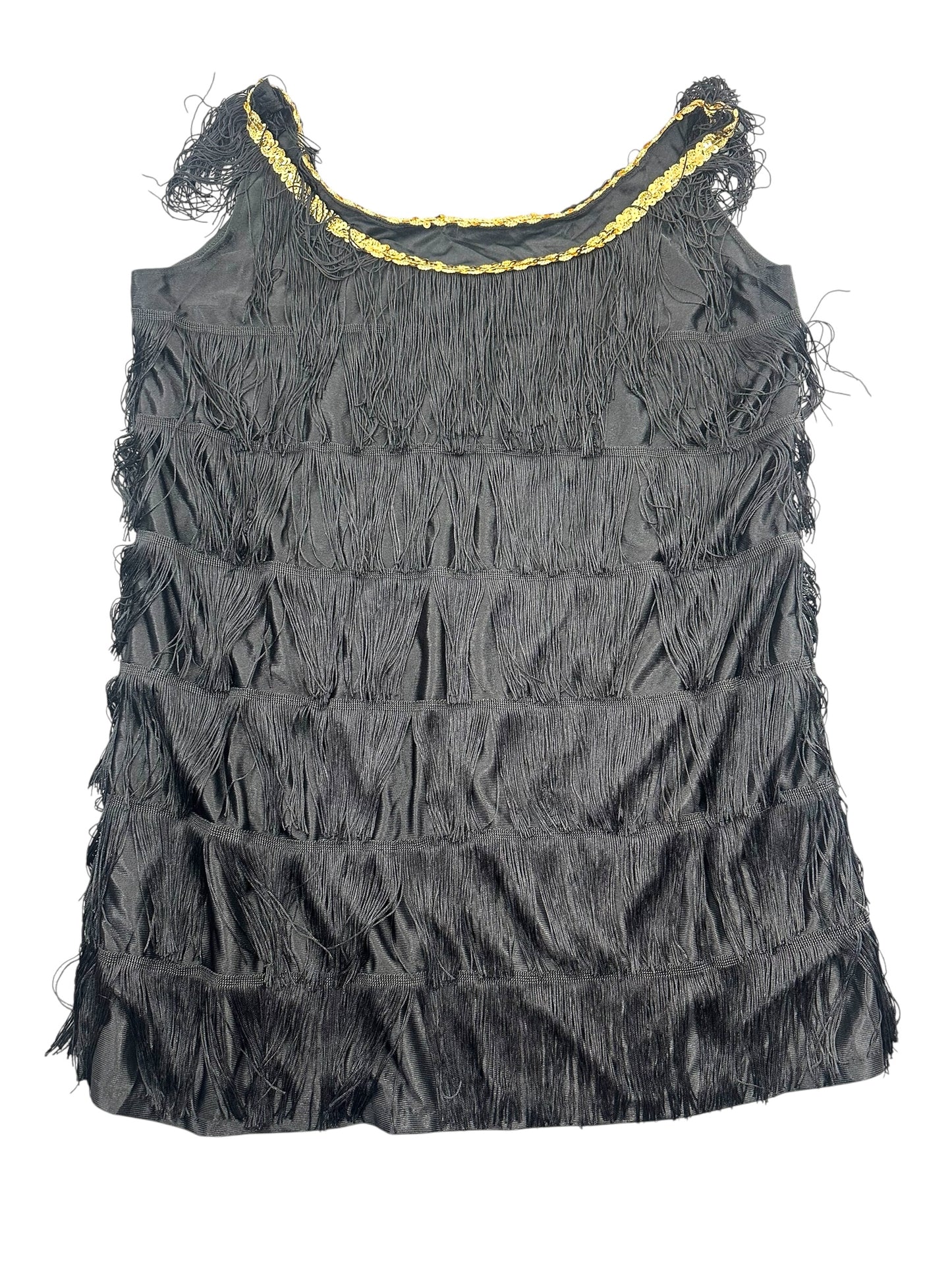 Black Fringe Flapper Dress