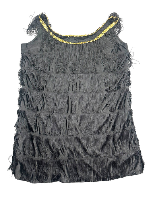 Black Fringe Flapper Dress