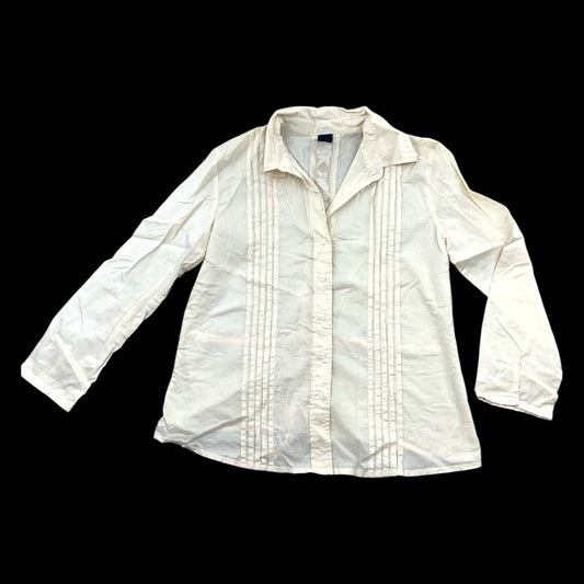 Gap White Pintuck Blouse
