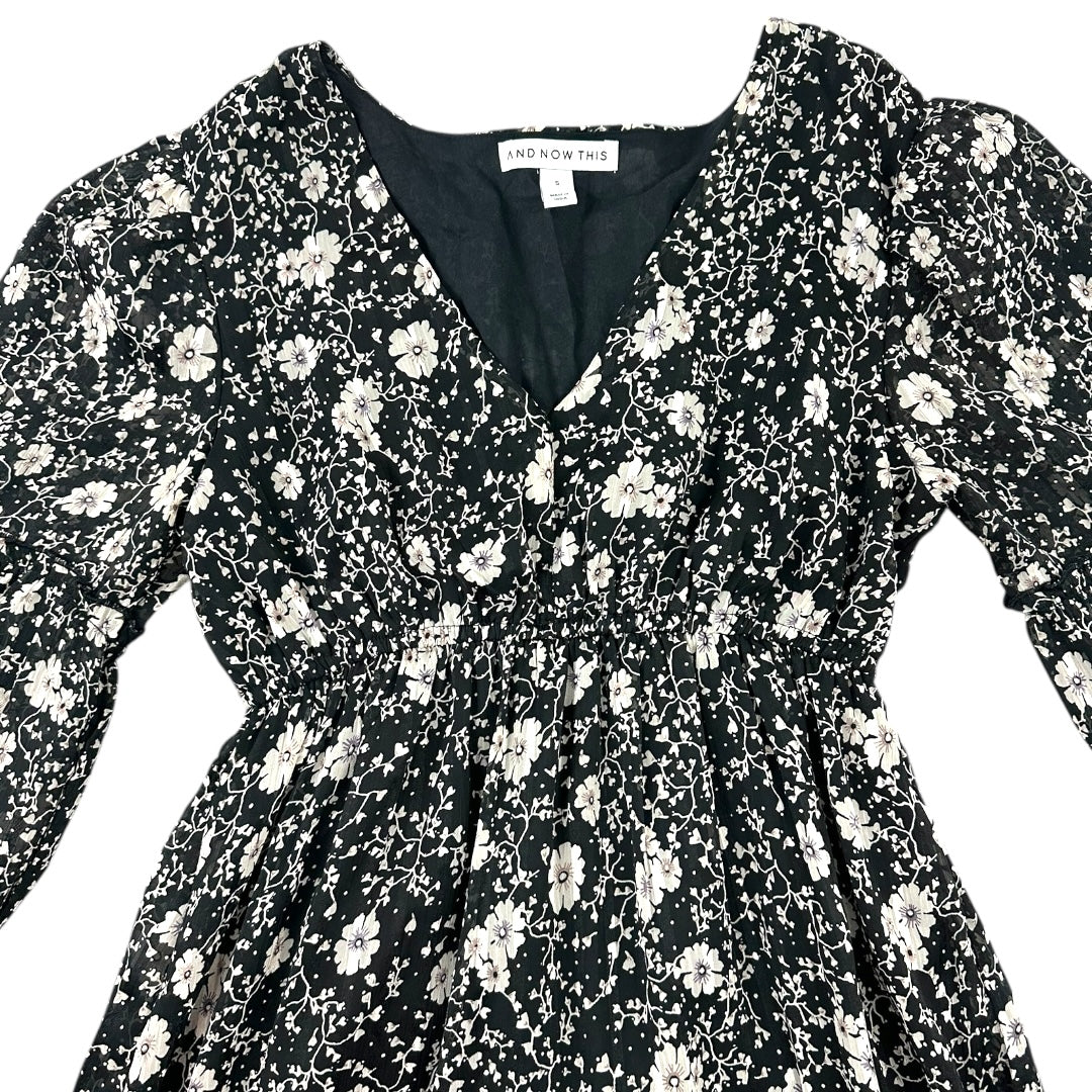And Now This Floral Fit & Flare Ruffle Dress