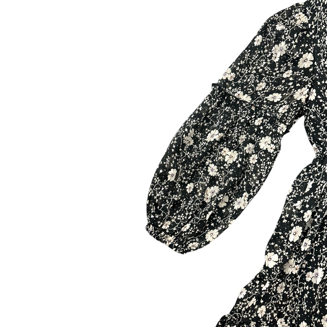 And Now This Floral Fit & Flare Ruffle Dress