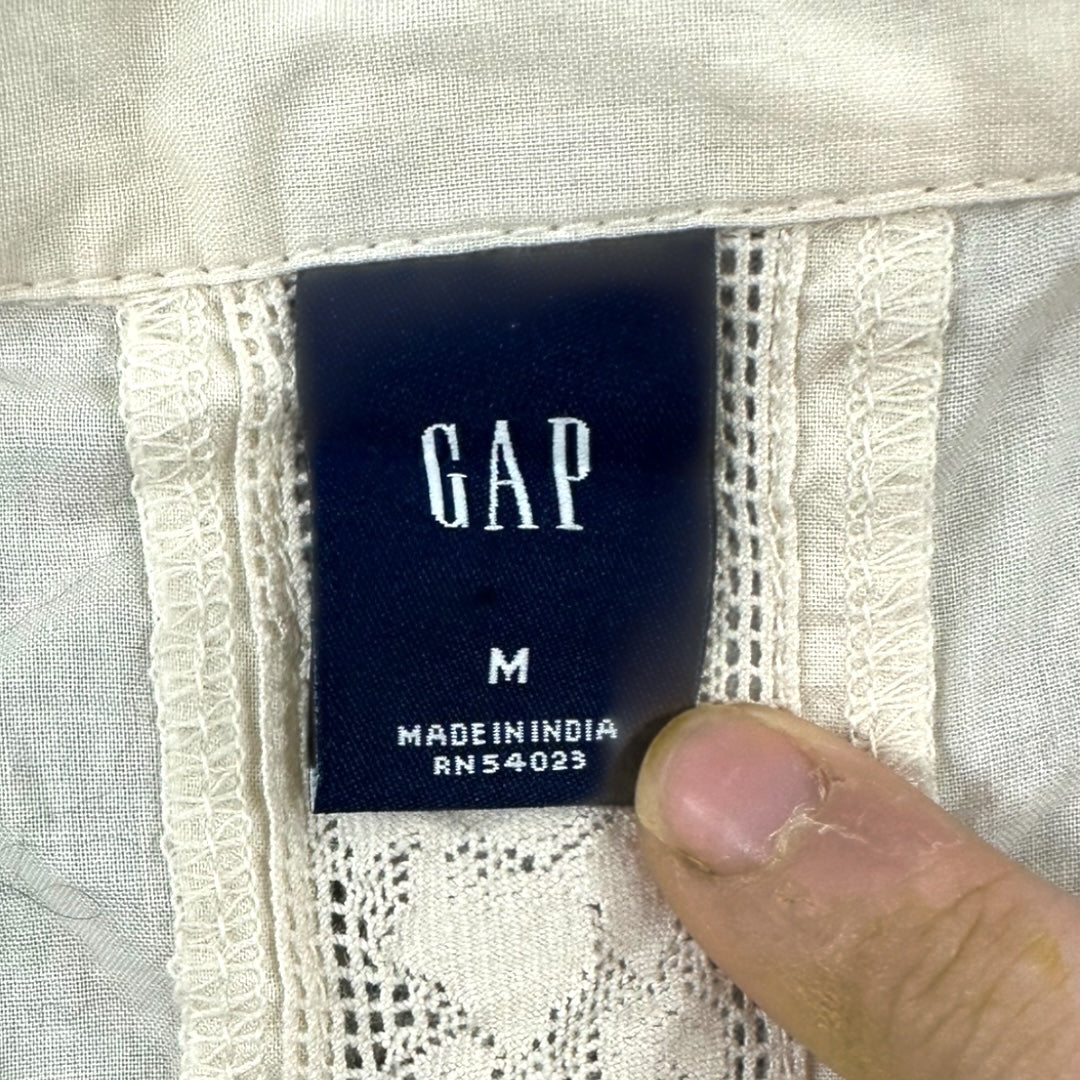 Gap White Pintuck Blouse