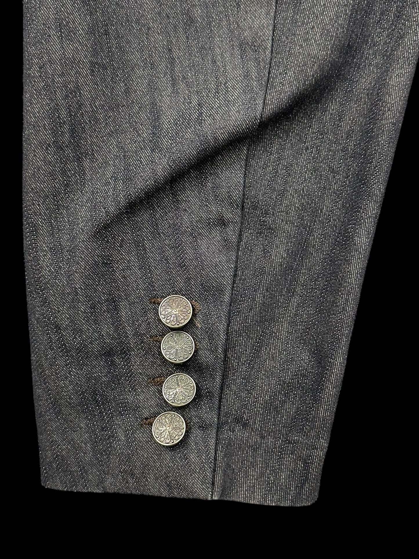 Vintage Venezia Grey Denim Blazer