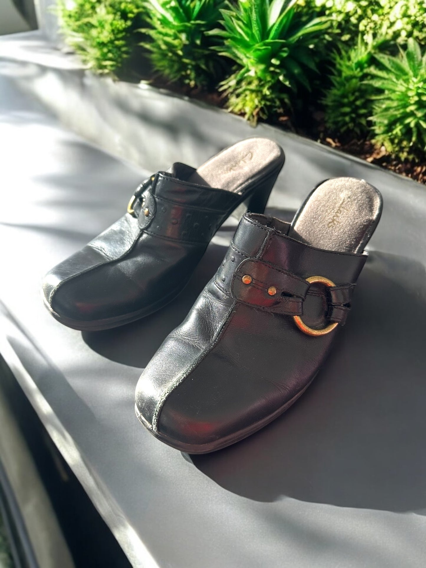 Clarks Black Mule Size 9