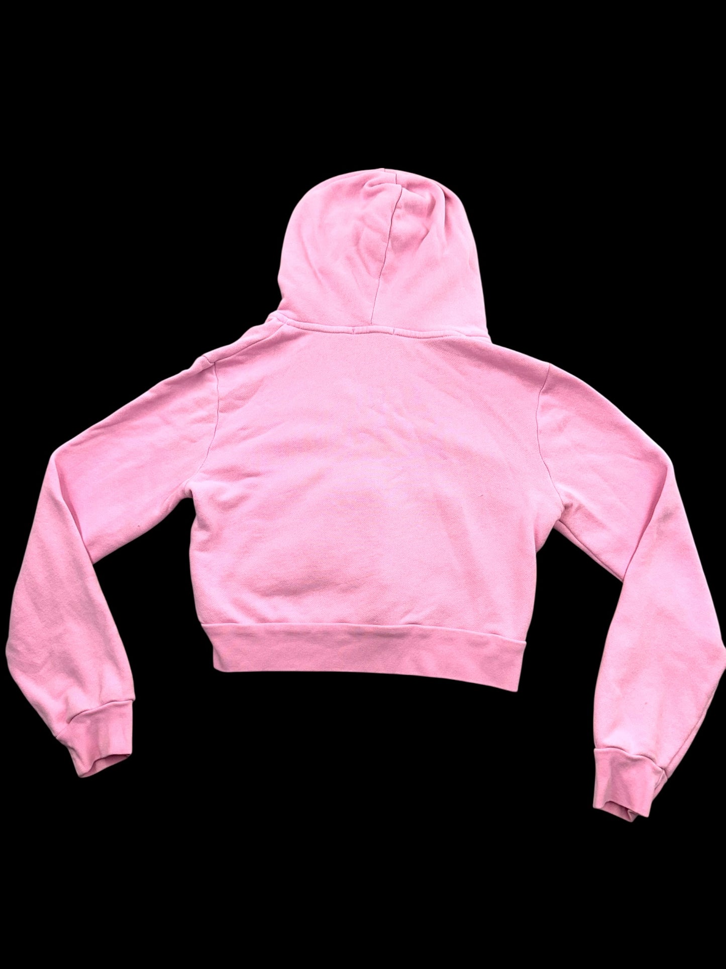Brandy Melville Pink Cropped Zip Up Hoodie