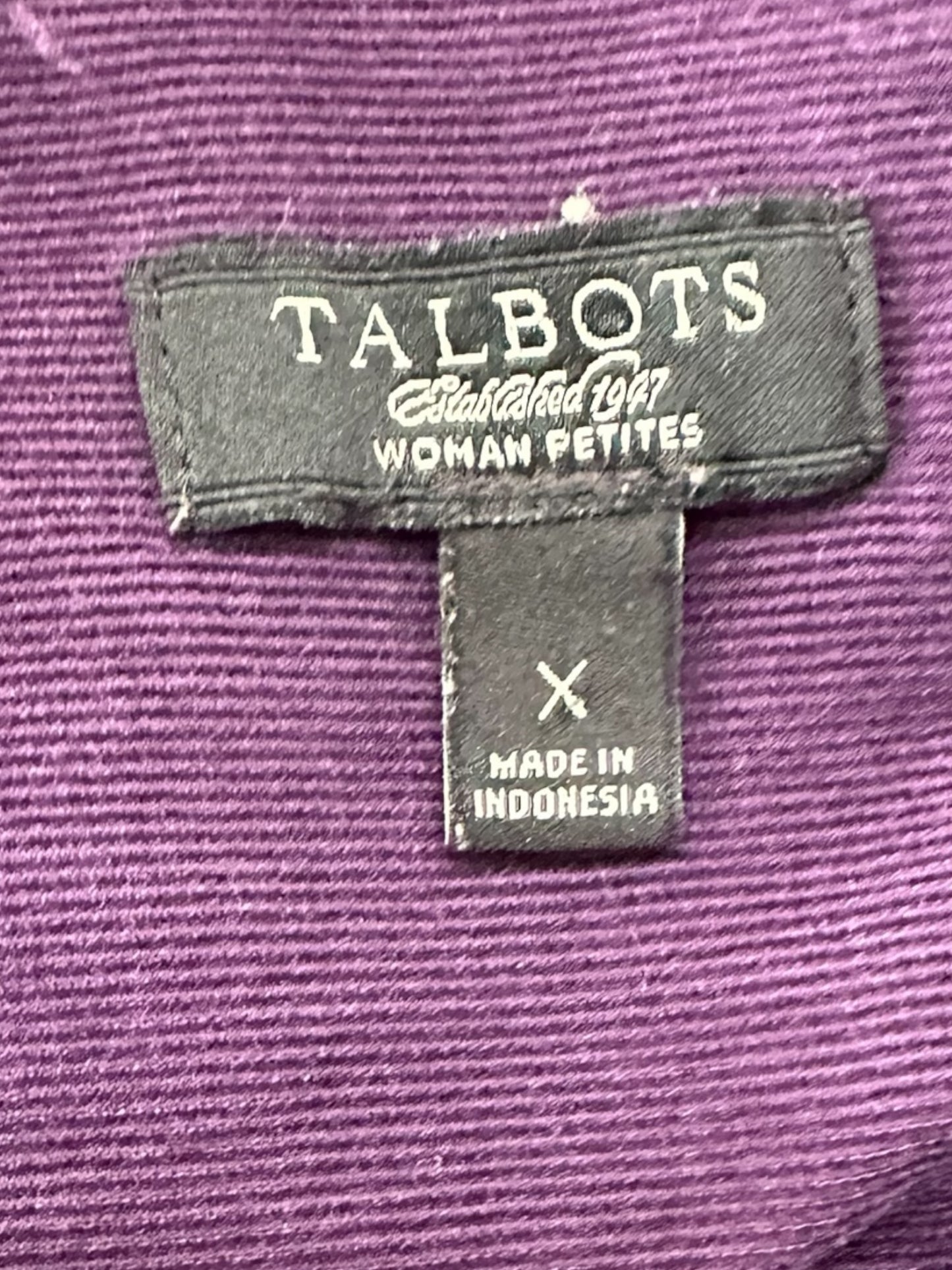 Talbots Petite Plum Corduroy