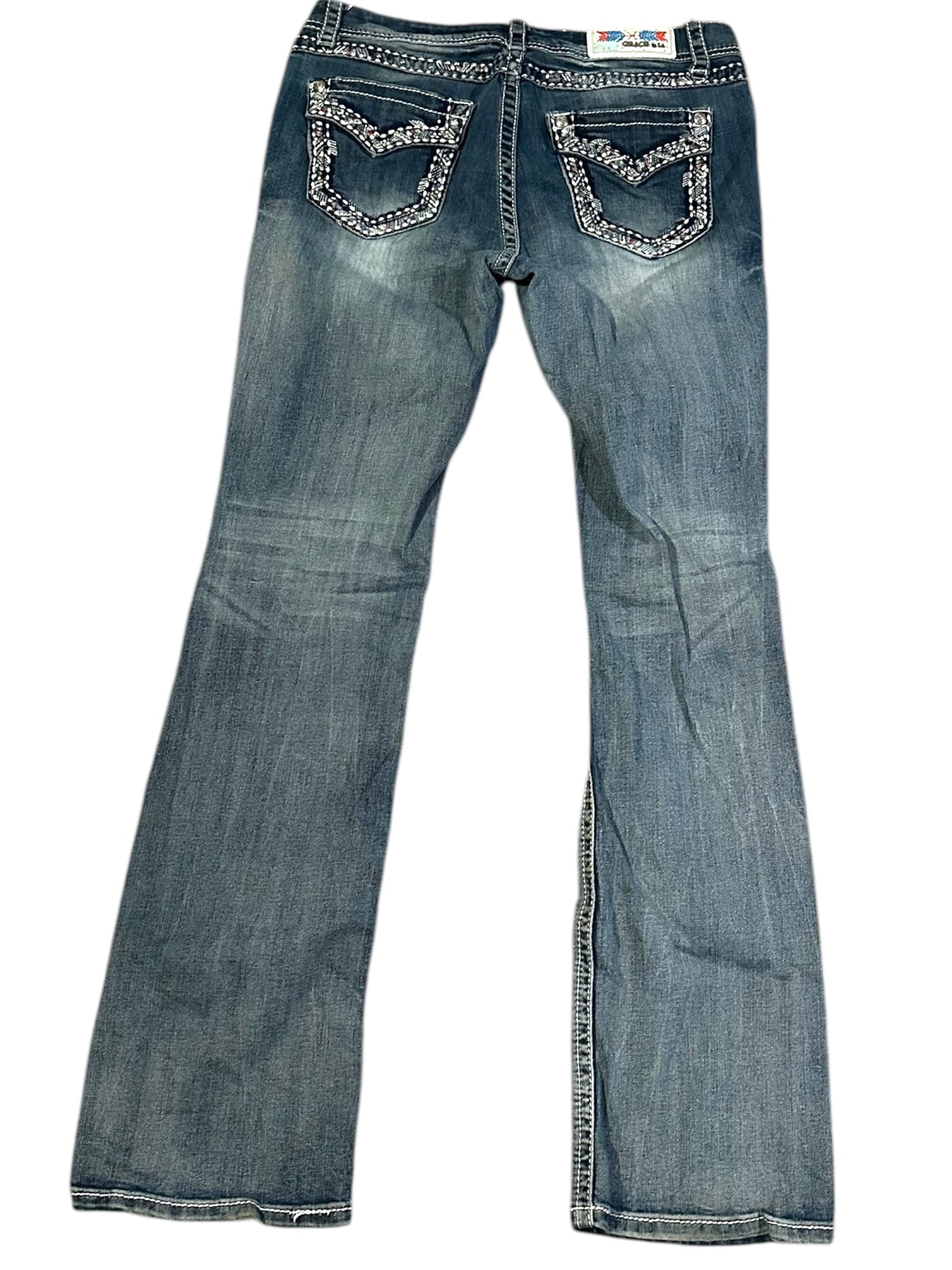 Grace in LA Low Rise Flare Jean